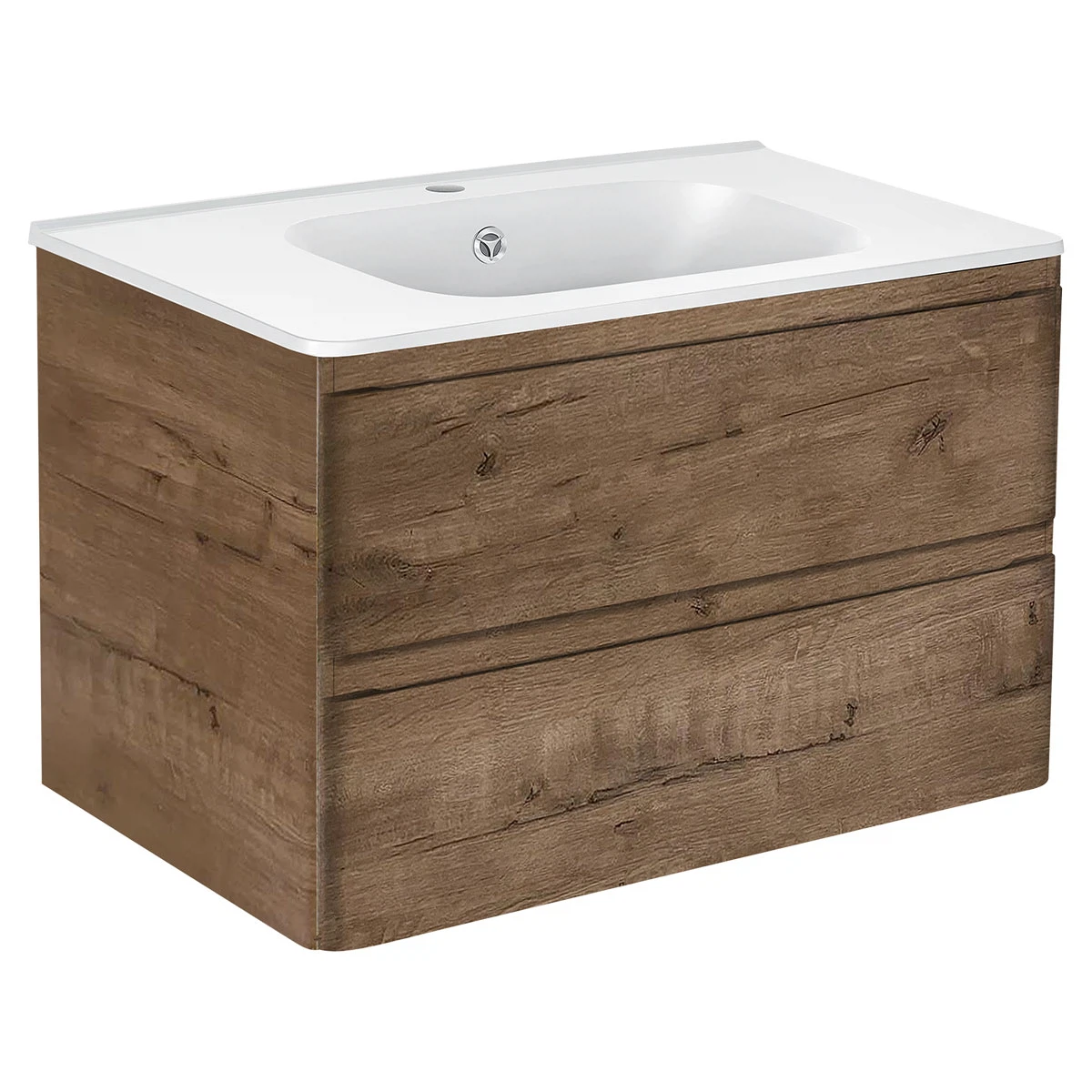 Изображение товара Тумба под раковину Vico 800 подвесная, 2 выкатных ящика soft close, V.Oak