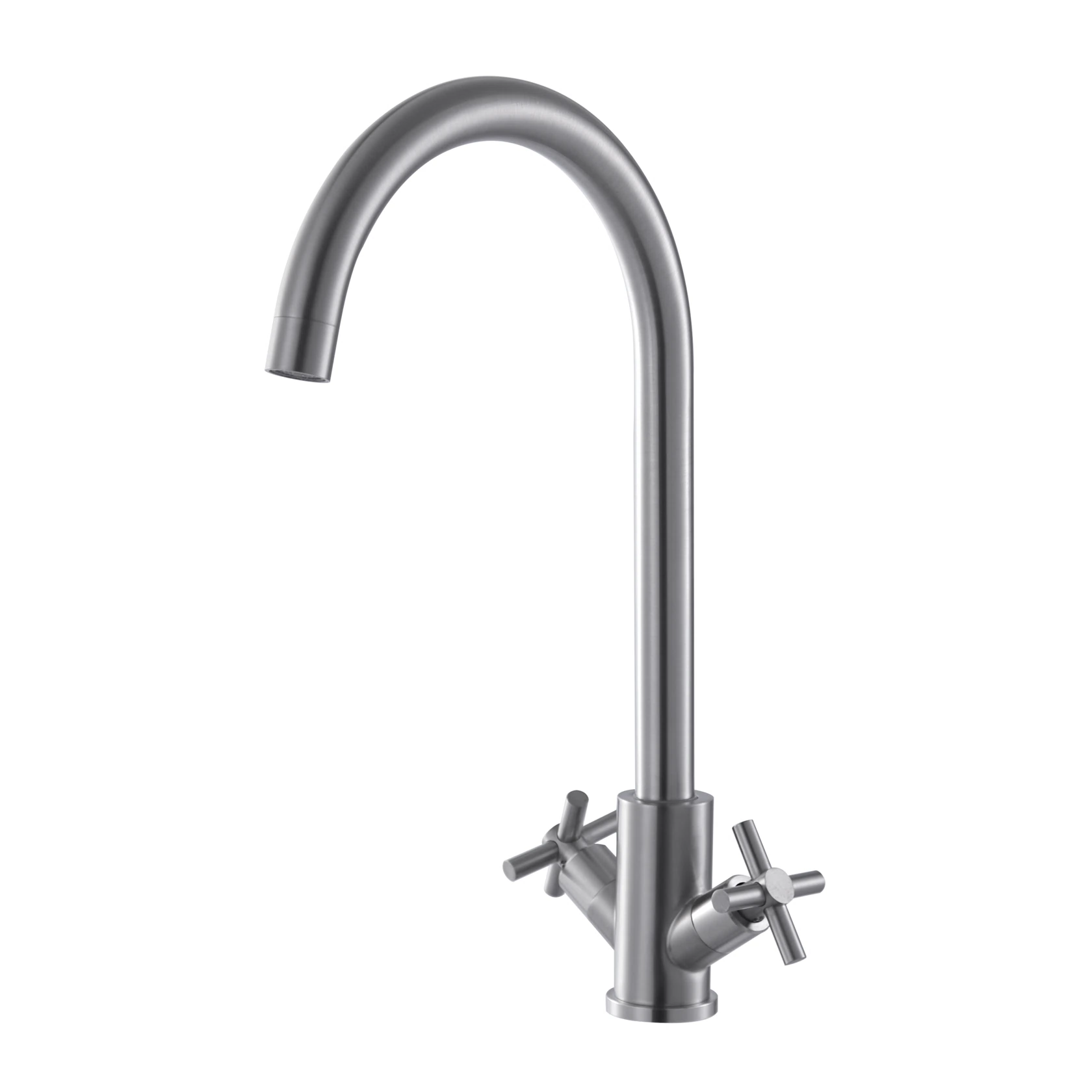 Изображение товара A54028 Смеситель для кухни двухручковый, сатин