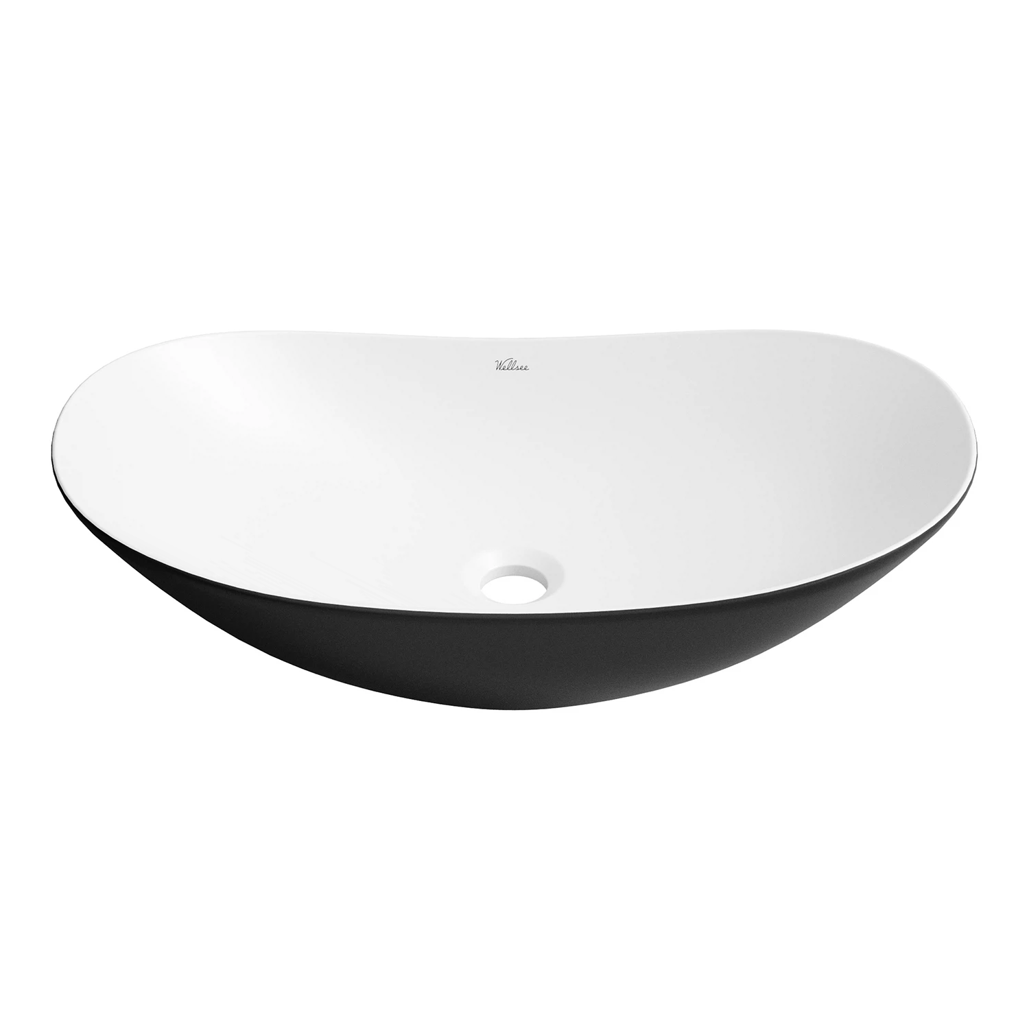 Изображение товара Накладная раковина Wellsee Carefree Dove 61x36 см белая или матовая черная