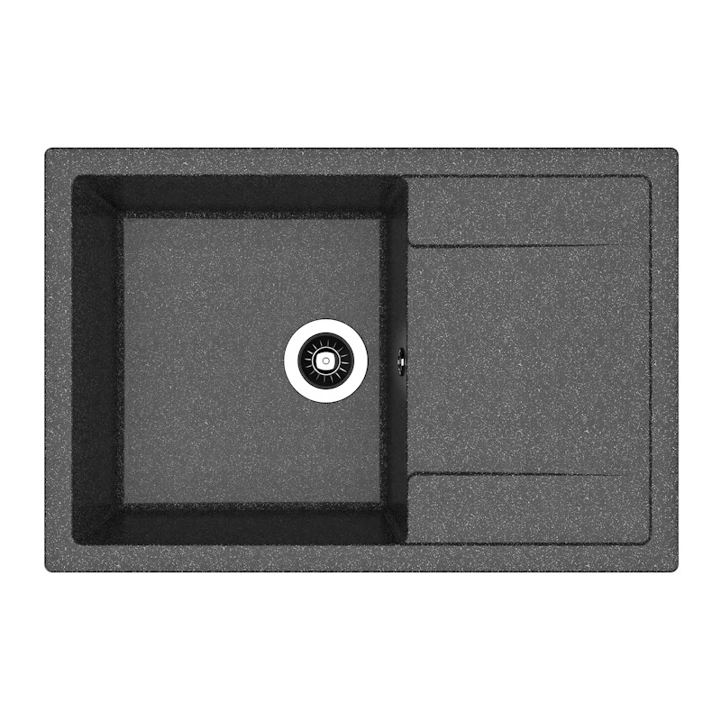 Изображение товара Кухонная мойка Dr. Gans ТЕХНО 25.030.D0860.407, черный, искусственный мрамор