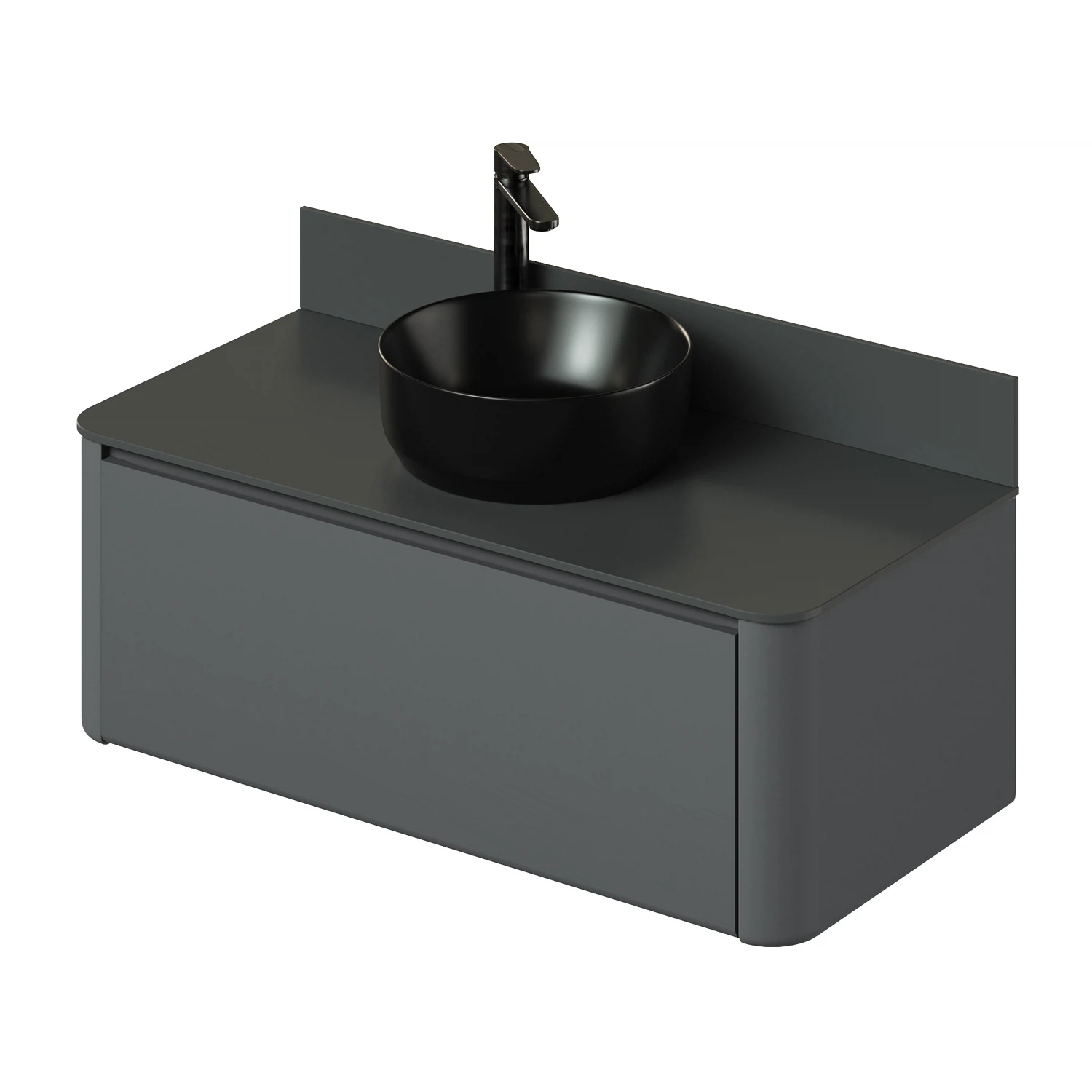 Изображение товара Тумба со столешницей Итана Pronto 100 1006х474х360 Эмаль Графит