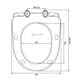 Сиденье BERGES полипропилен Nord PP крепление регулируемое, пластик