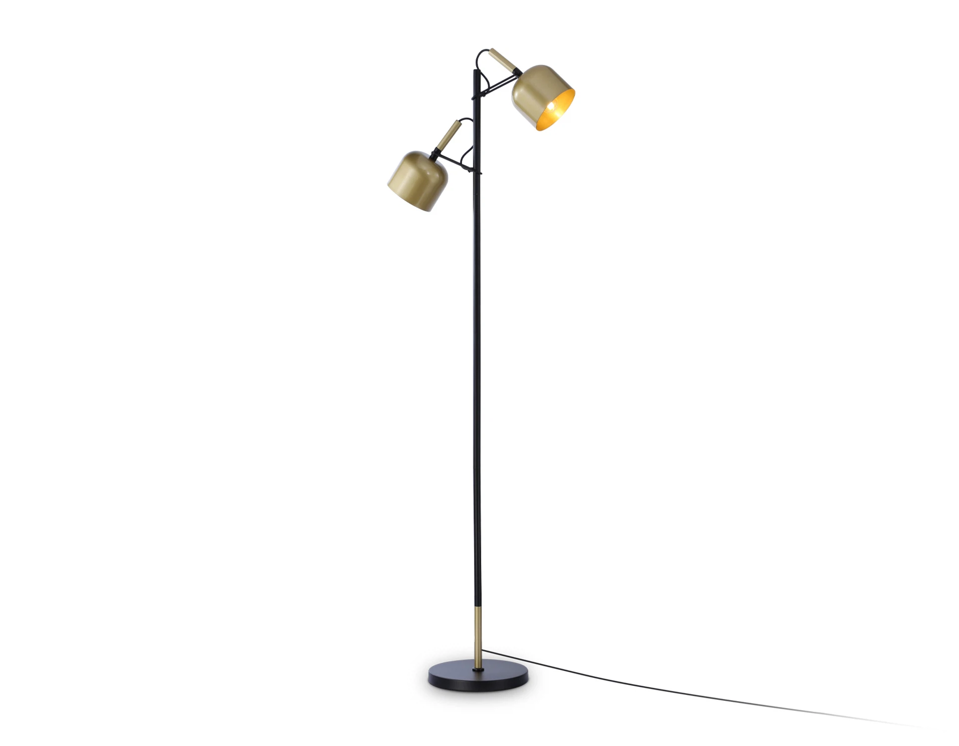 Изображение товара Светильник напольный с выключателем на проводе TR97125 AMBRELLA LIGHT золото/черный E27*2 max 40W D130*223*1460