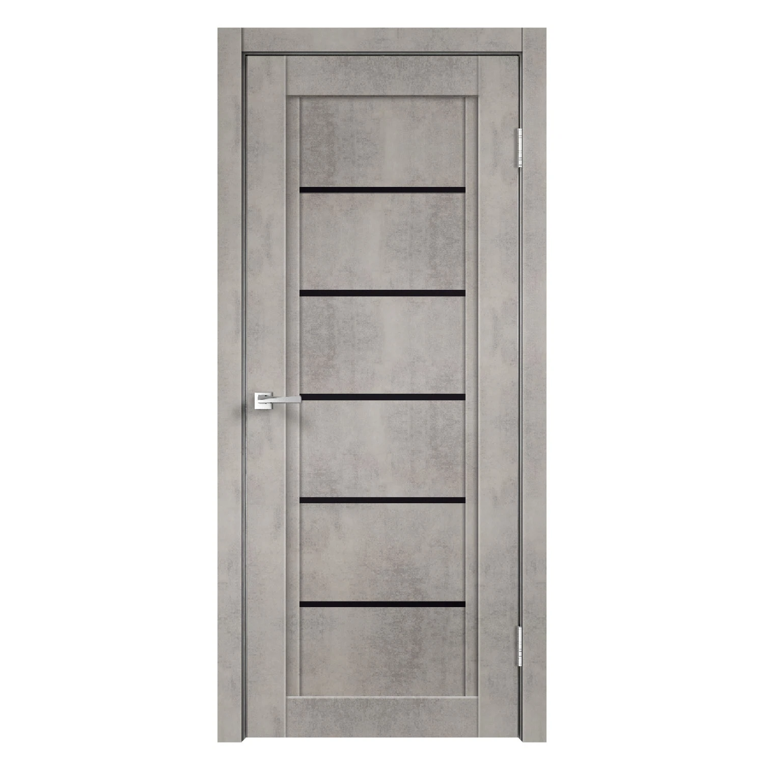 Изображение товара Межкомнатная дверь ЭКОШПОН NEXT 1 со стеклом светло-серая 800х2000 мм