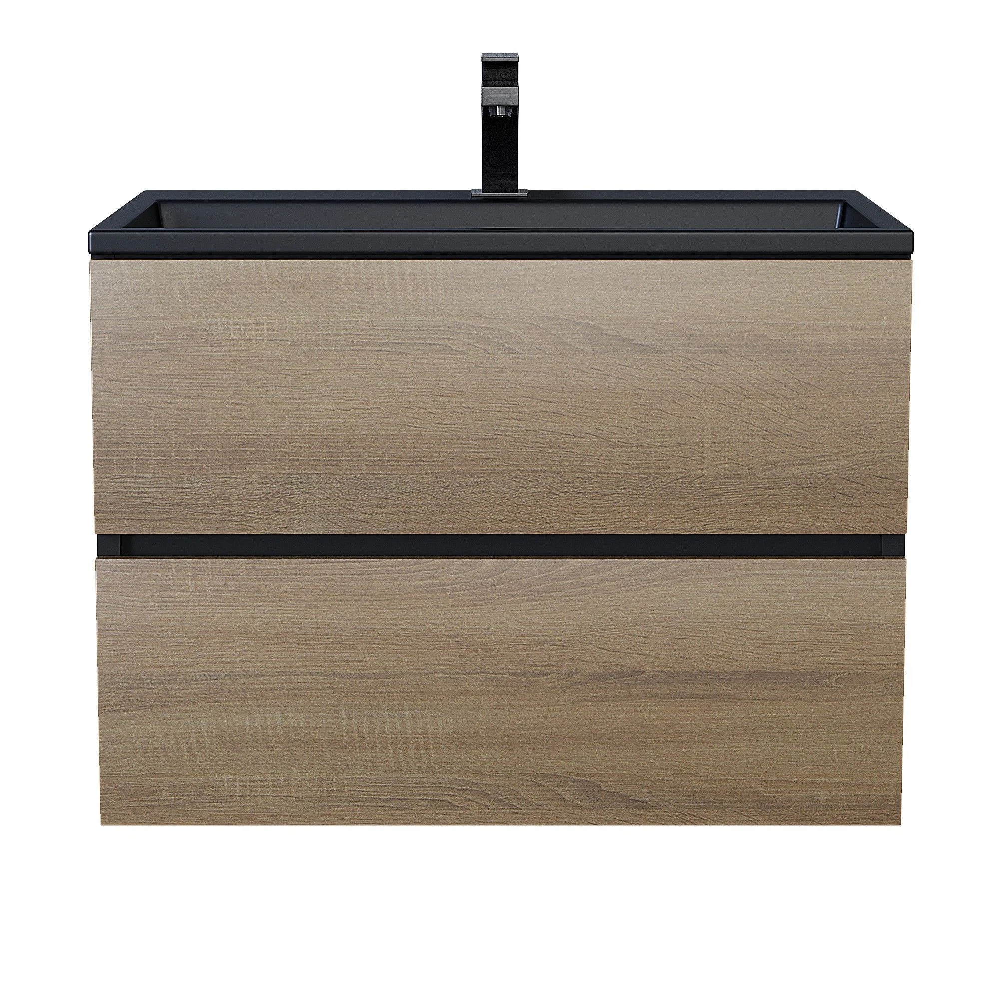 Изображение товара Тумба под раковину Uperwood Barsa 70х45х55 см черная/дуб сонома