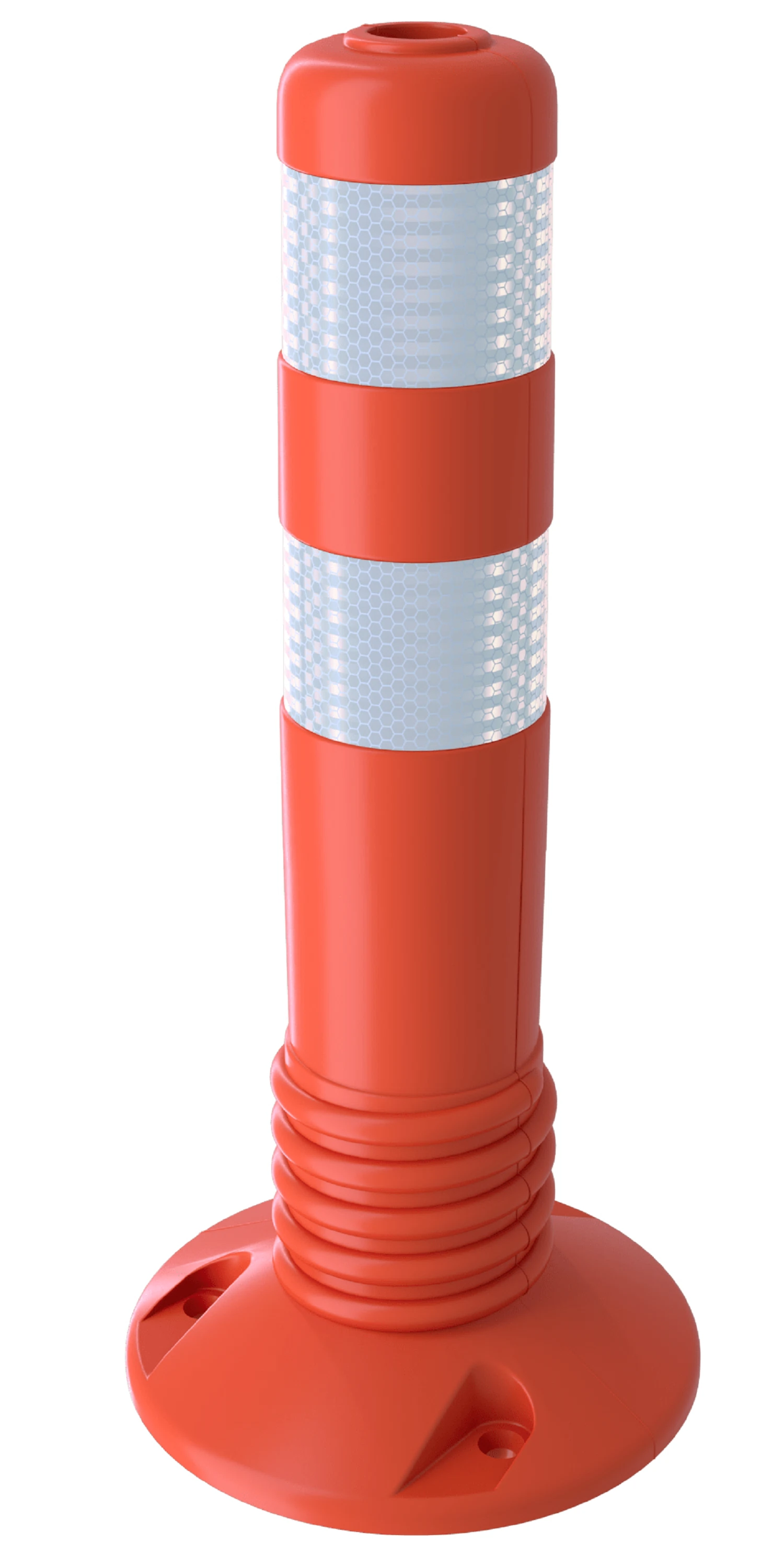 Изображение товара Гибкий парковочный столбик 450 мм с светоотражающими полосами и анкерным креплением