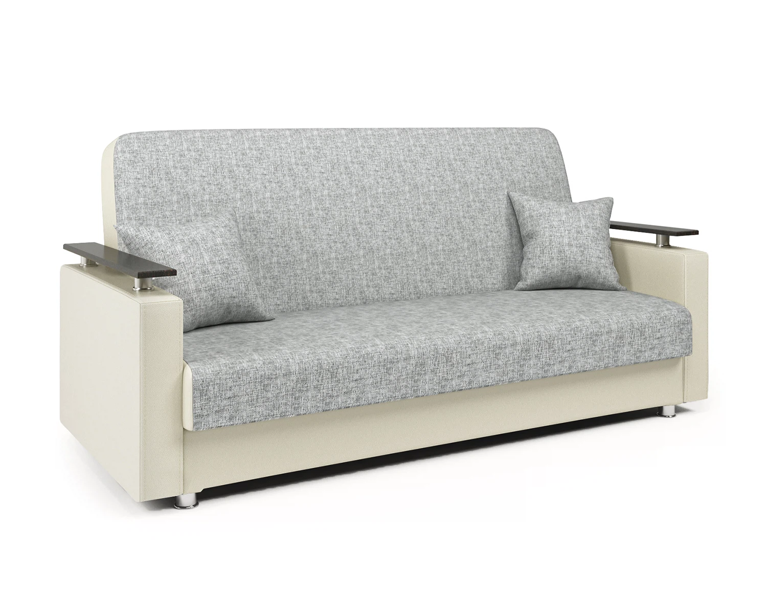 Изображение товара Диван-книжка Мелодия ДП №2 с ящиком и механизмом книжка серый/экокожа беж