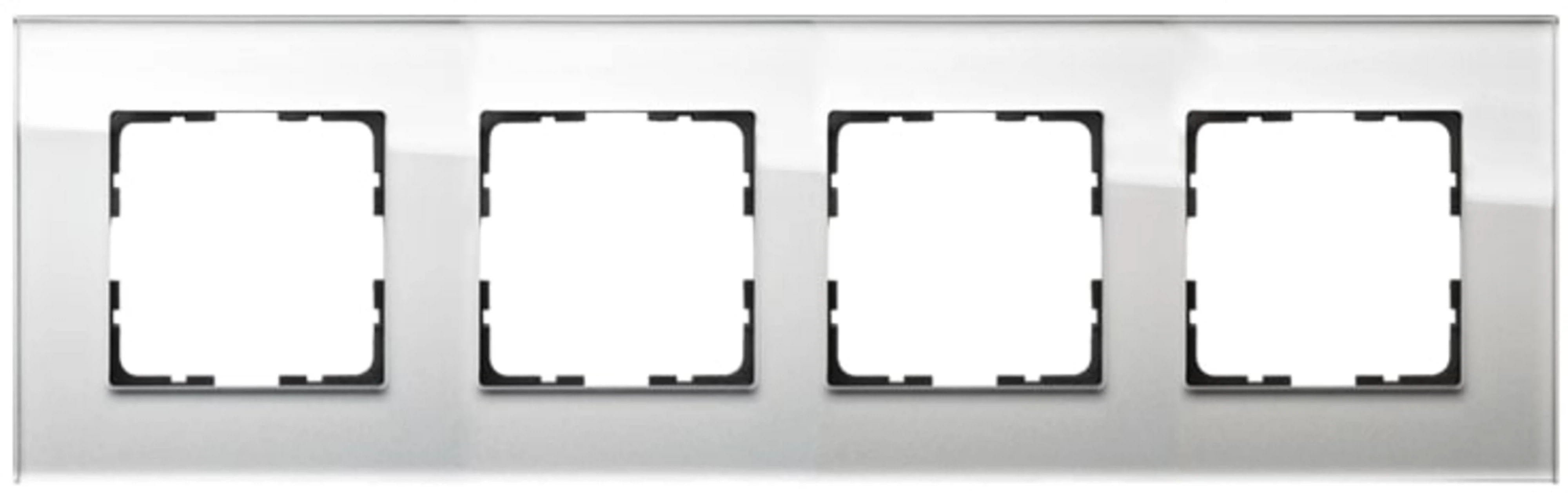 Изображение товара Рамка Jasmart G-Glass 4-постовая белая для фотографий и карт