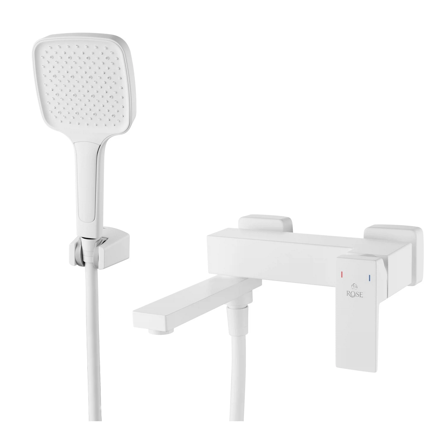 Изображение товара Sмеситель Rose R2802C с душевым набором, белый матовый