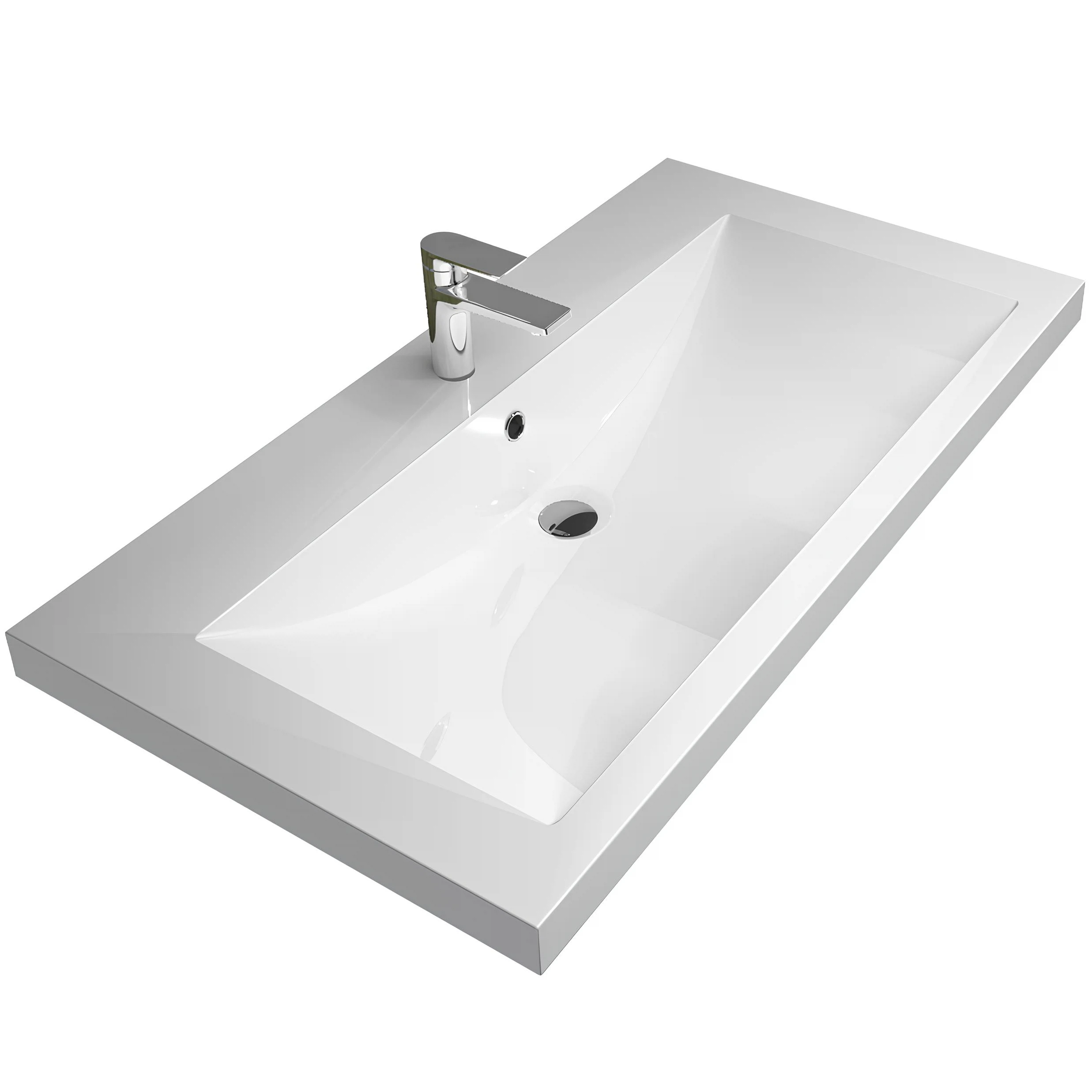 Изображение товара Раковина встраиваемая 1Marka Нота New  Polytitan 100см (полимерная керамика)  Ц0000004834