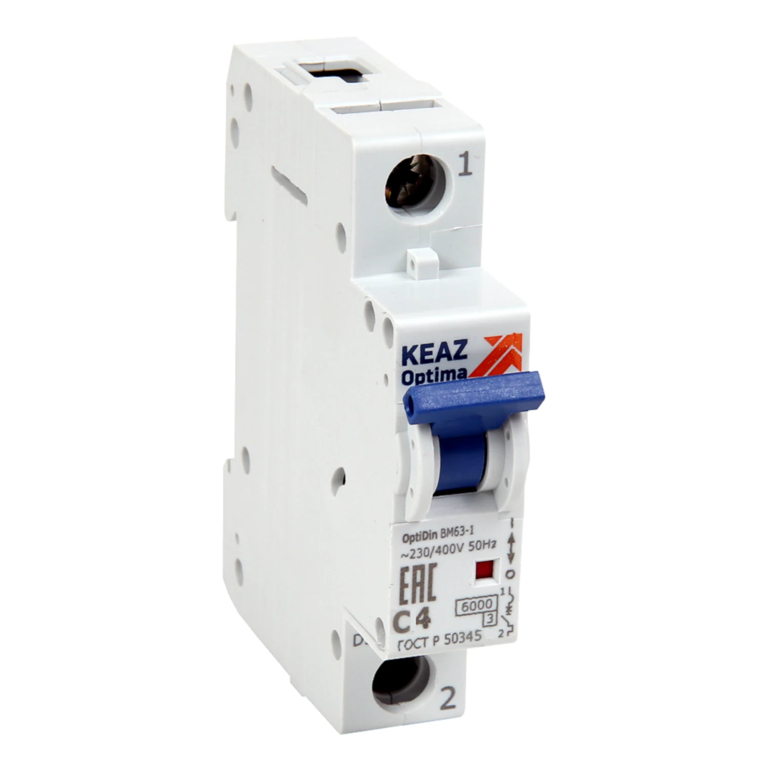 Изображение товара Автоматический выключатель КЭАЗ BM63 1P 6А 6кА AC для защиты цепей