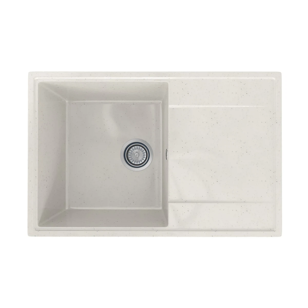 Изображение товара Кухонная мойка Practik PR-M-735-001 (без сифона), белый камень, искусственный камень