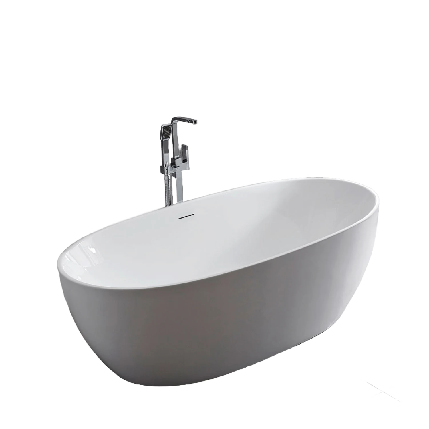 Изображение товара Акриловая ванна Vincea VBT-405-1600 160x78 см овальная с щелевым переливом