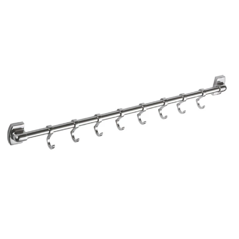 Изображение товара Планка с крючками для полотенец Haiba HB209-8, хром