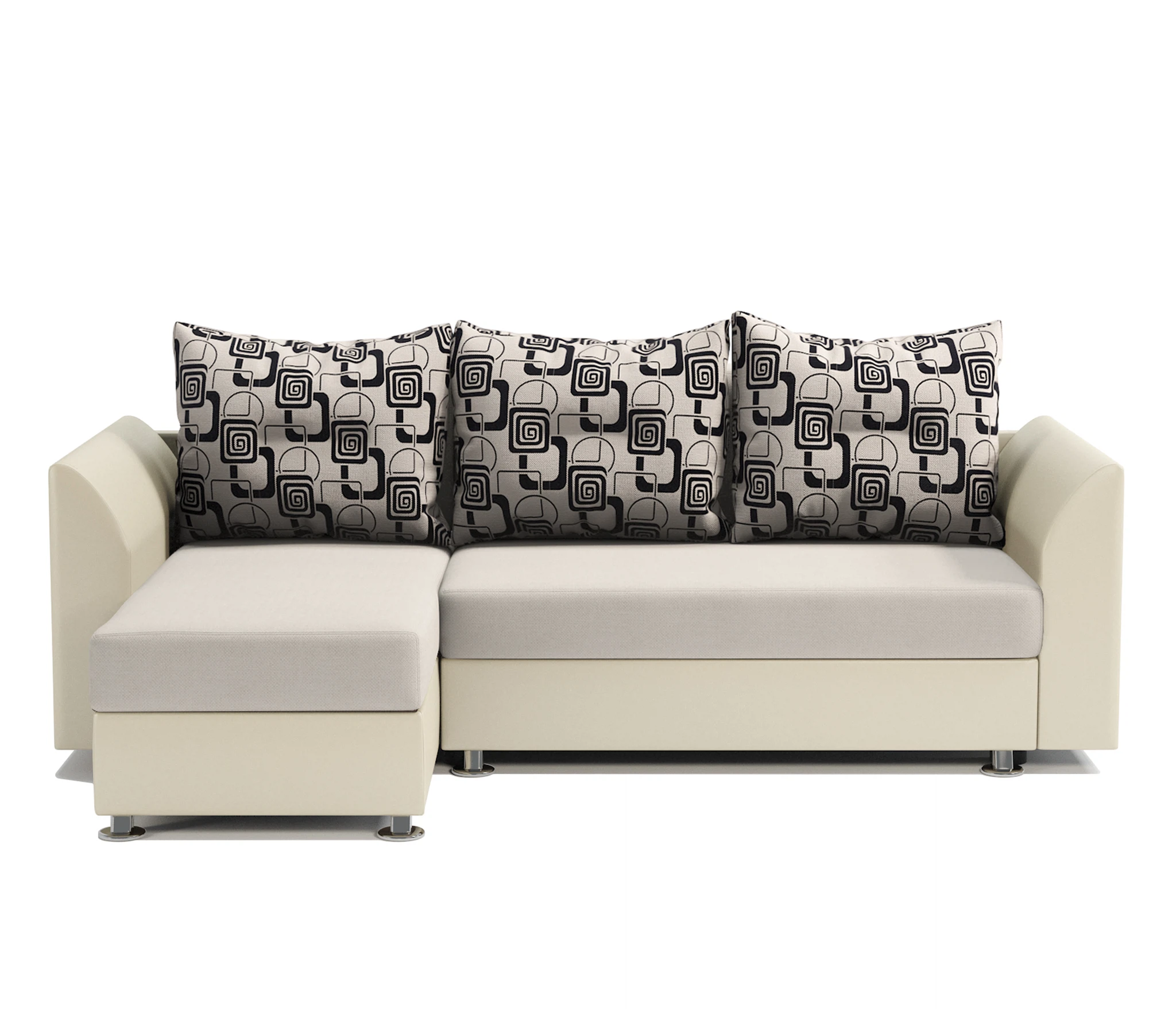 Изображение товара Угловой диван Ария Скала из экокожи бежевый