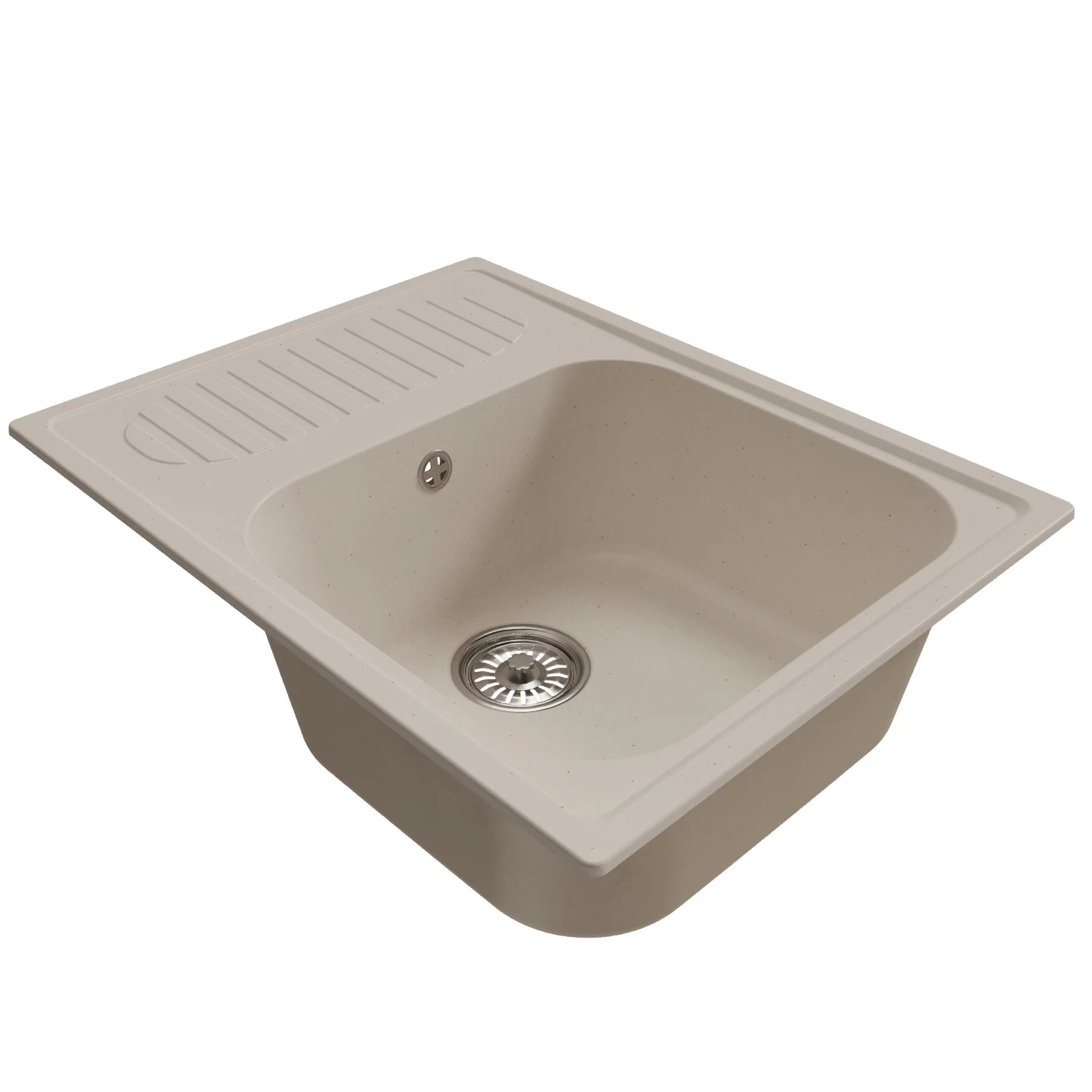 Изображение товара Мойка из искусственного мрамора Mixline ML-GM18 с крылом белая 640 мм