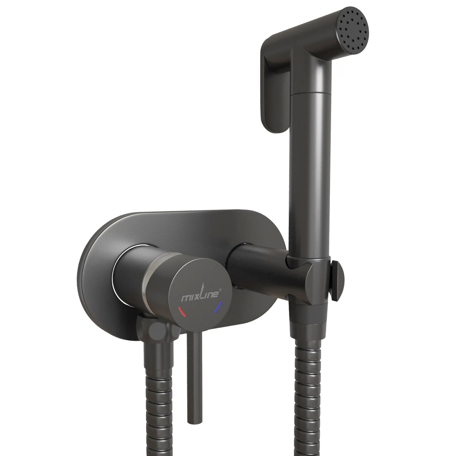 Изображение товара Смеситель с гигиенической лейкой Mixline Ray ML31-085GR Никель Китай