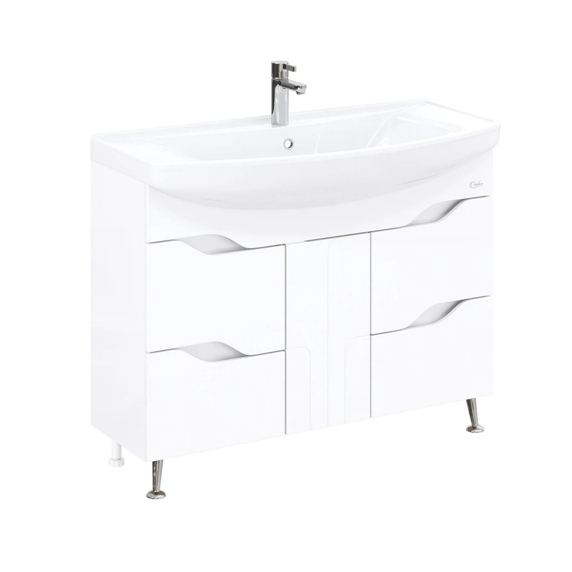 Изображение товара Тумба Onika Веронэлла 105 напольная, белая (ум. Стиль 105)