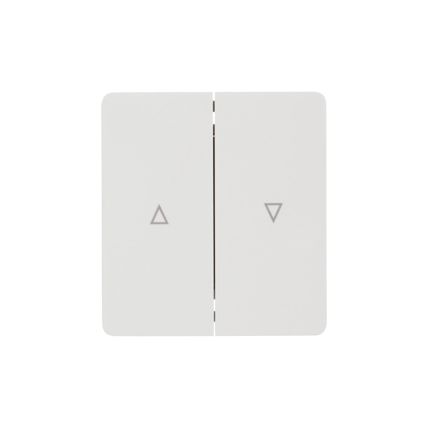 Изображение товара Выключатель с рамкой для жалюзи KRANZ 2Кл, белый, 10А, скрытый монтаж