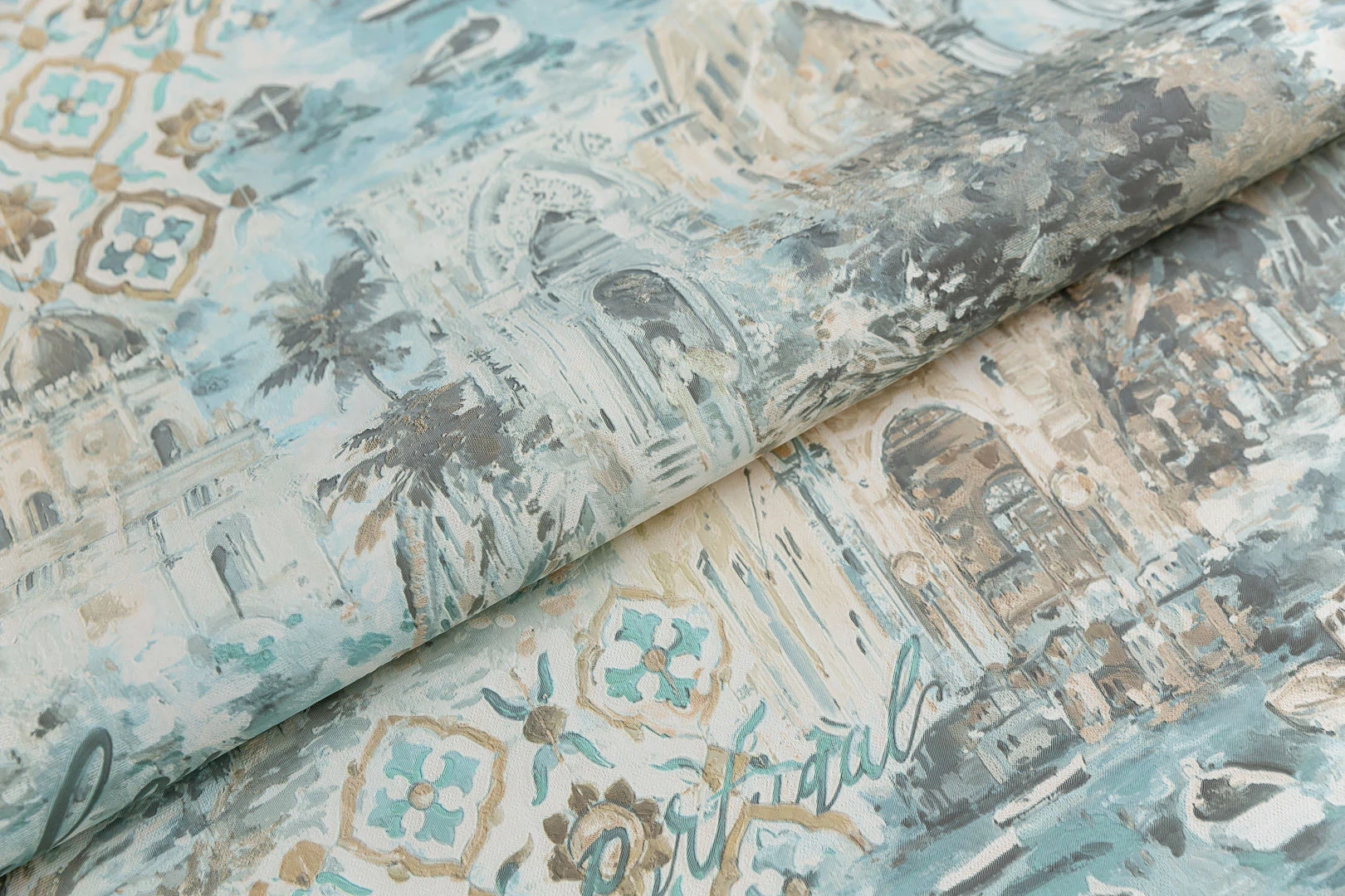 Изображение товара Обои виниловые Kerama Marazzi  Впечатление мотив, голубой, арт. KM6603