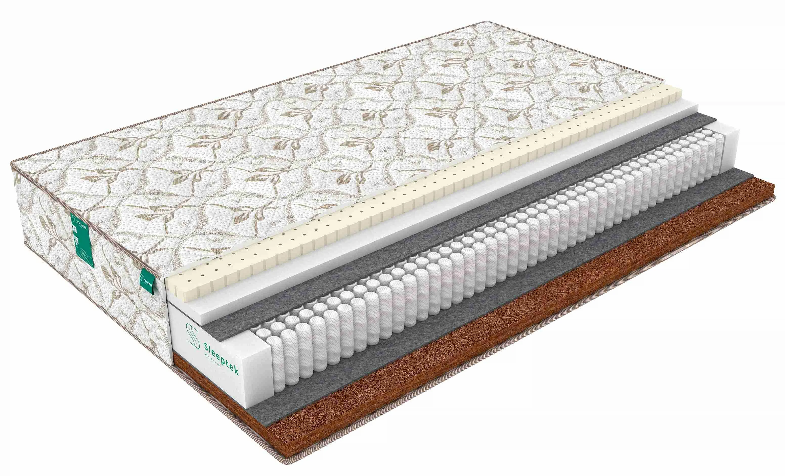 Изображение товара Матрас Sleeptek Perfect Latex Norma Cocos 80х200 см с независимым пружинным блоком