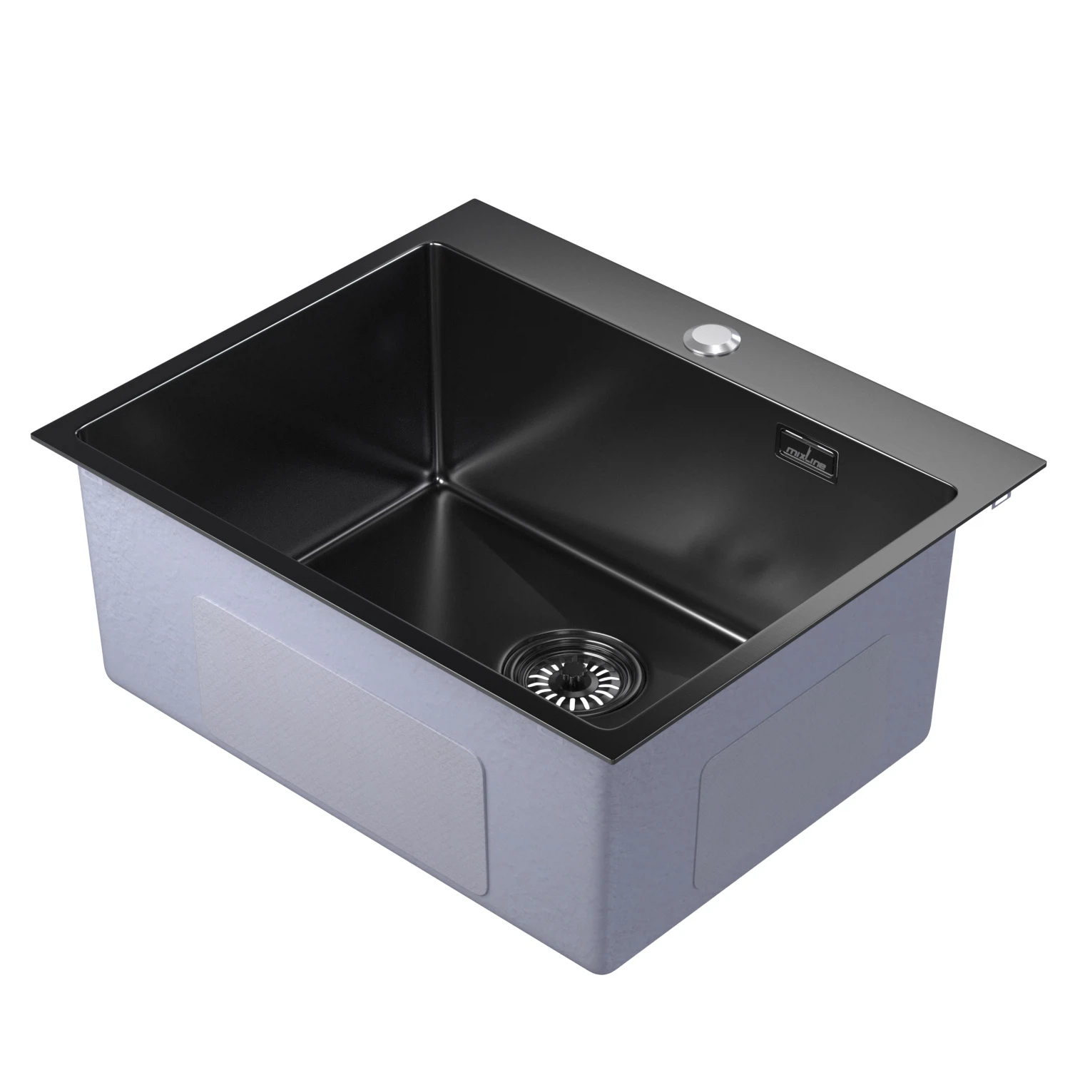 Изображение товара Кухонная мойка из нержавеющей стали Mixline Pro 60х50 черный графит