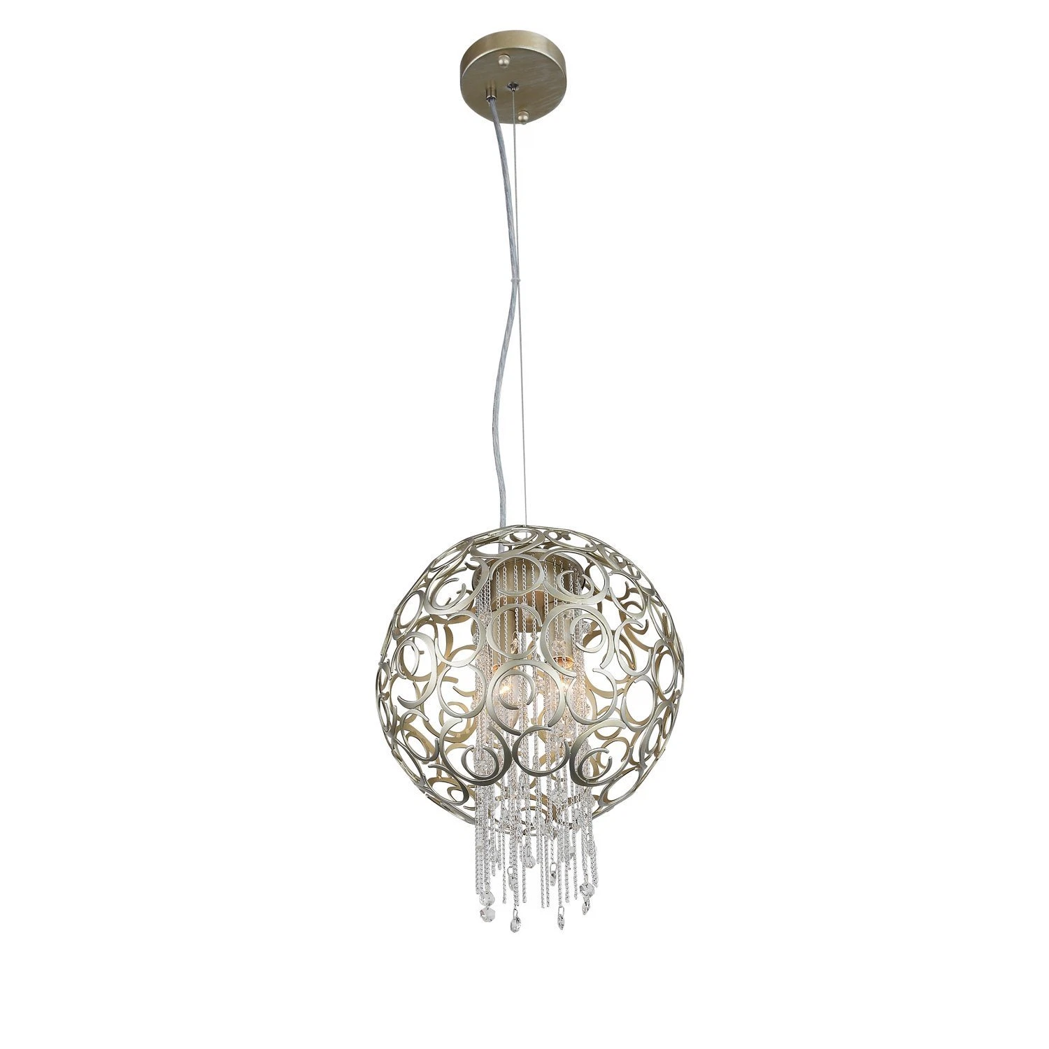 Изображение товара Люстра подвесная ST-Luce Шампань/Шампань, Прозрачный E14 2*40W, SL1101.203.02