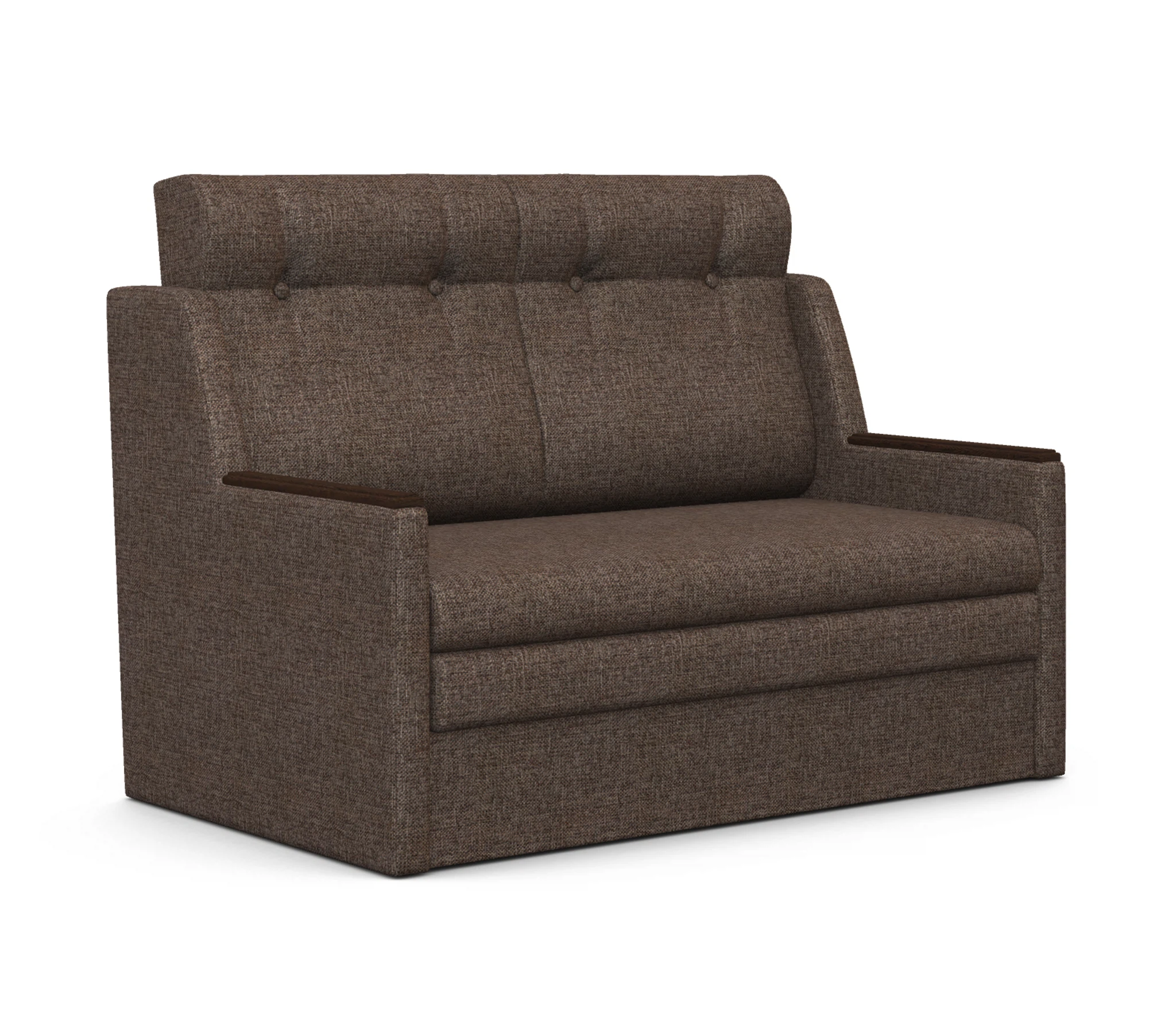 Изображение товара Диван-кровать классика 2Д рогожка темно-коричневый мебель Россия