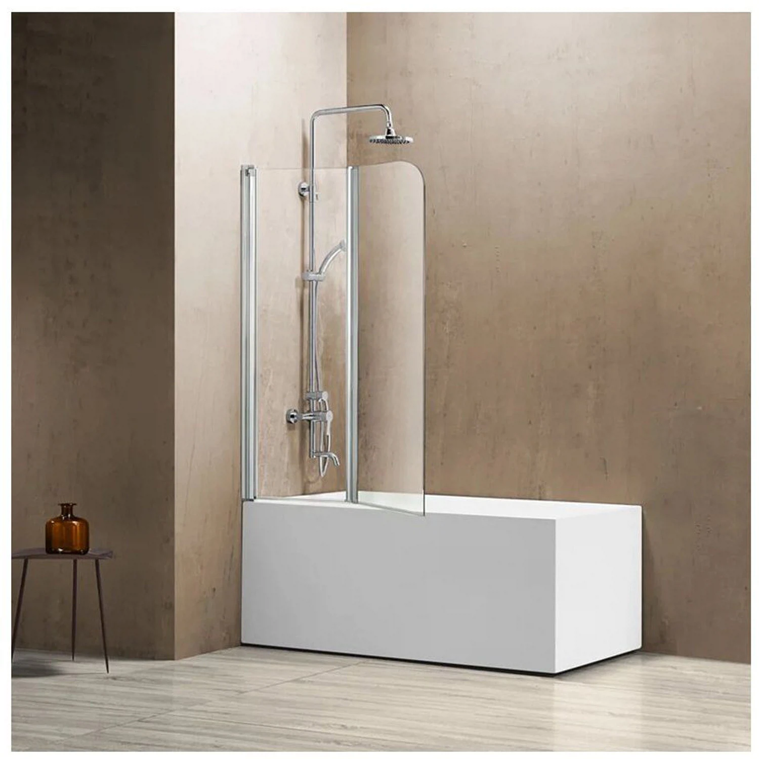 Изображение товара Стеклянная душевая ширма Vincea VSB-12114CL 1140x1400 мм хром стекло
