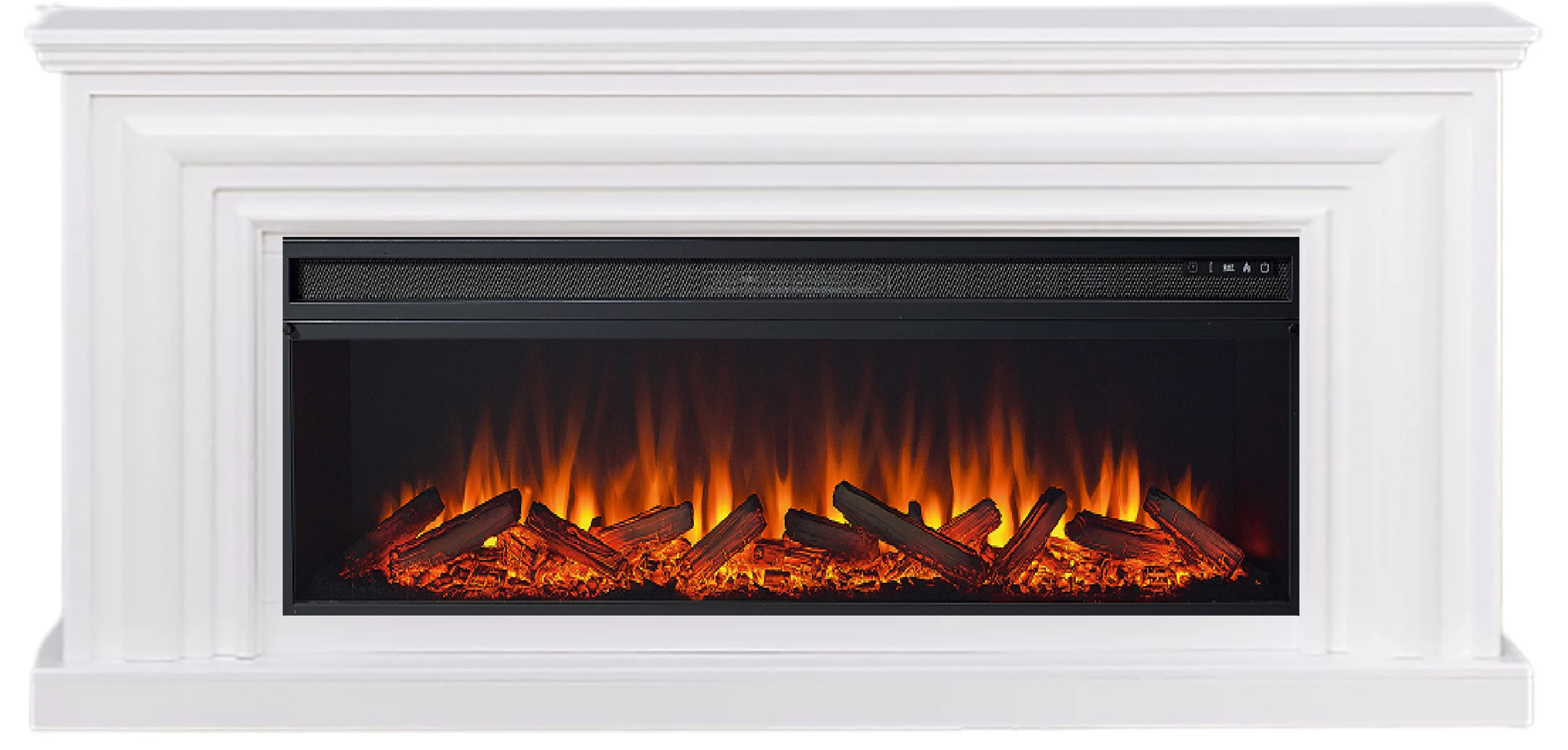Изображение товара Электрокаминокомплект Vakanda с очагом Pulsar 60, белый с черным декором