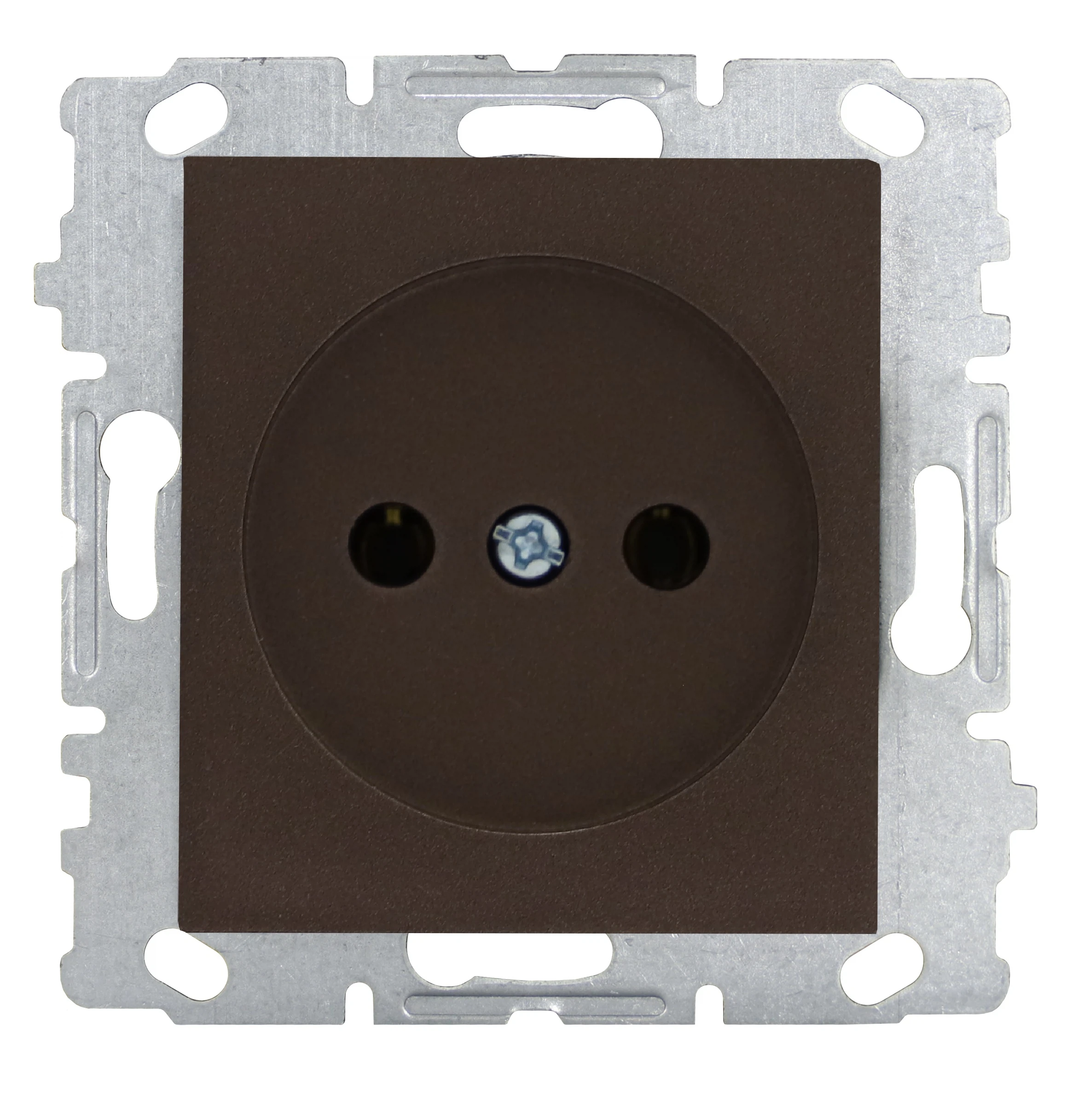 Изображение товара Розетка Vesta-Electric Brown одинарная без заземления (без рамки)