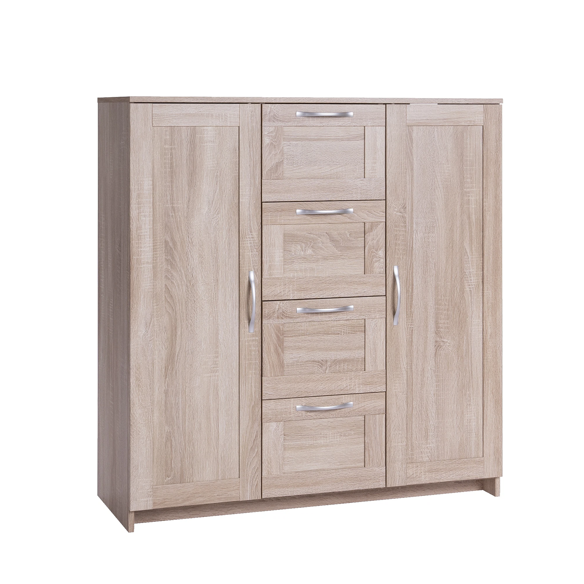 Изображение товара Современная тумба СИРИУС 2 двери 4 ящика бежевый ЛДСП Беларусь