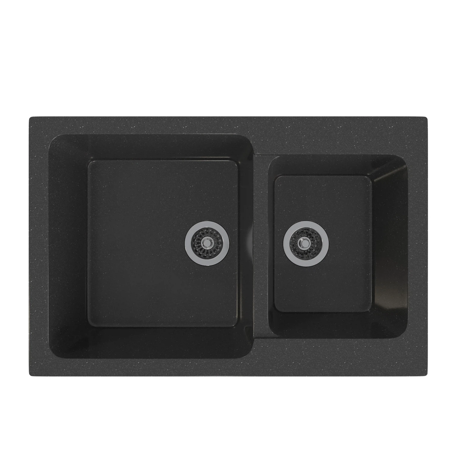 Изображение товара Мойка ML-GMS13 СТАНДАРТ двухчашевая, черный (308), 775*505*200мм