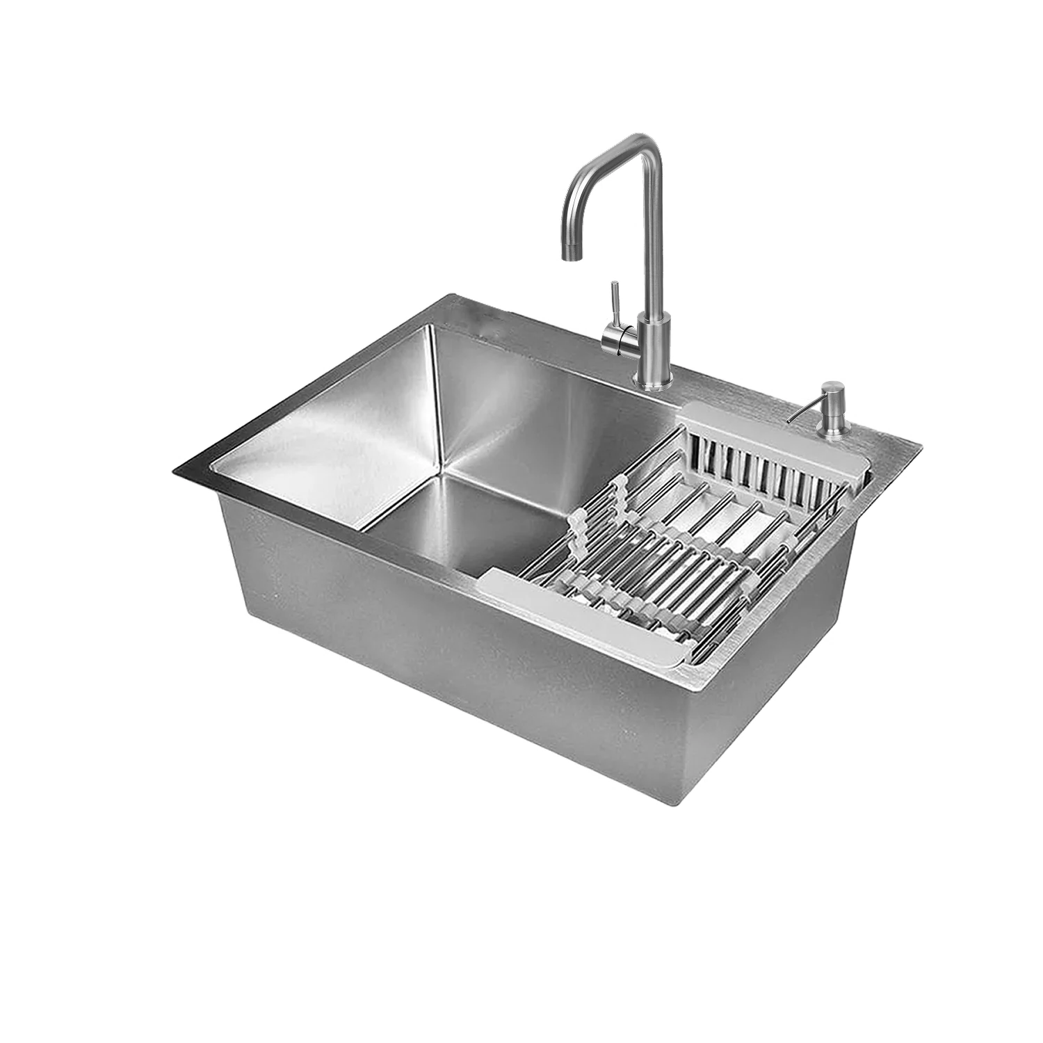 Изображение товара Мойка для кухни нержавеющая WISENT WS36050 с сифоном и дозатором