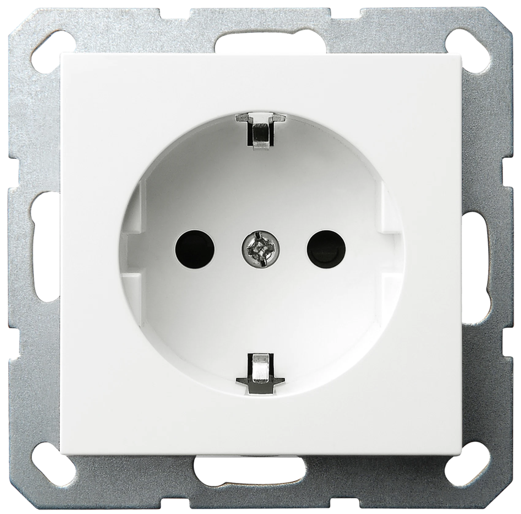 Изображение товара Розетка с/з Jasmart G Белый глянцевый со шторками 16A 250V~