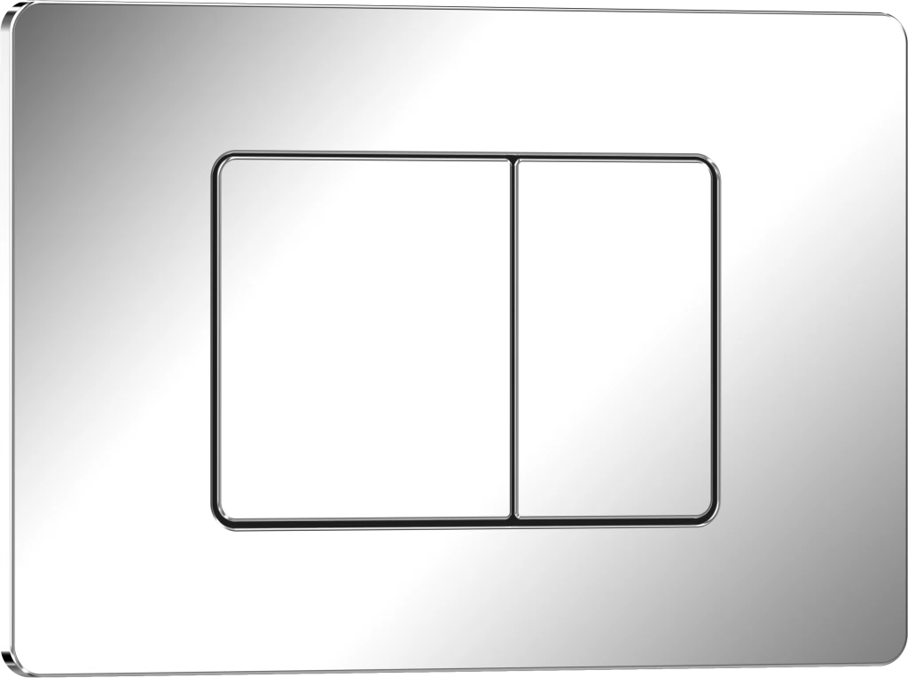 Изображение товара Кнопка смыва IBERICA BLANCA INOX-C нержавеющая сталь хром глянцевый двухклавишная