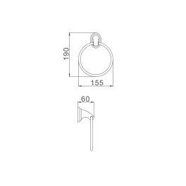 Полотенцедержатель Haiba HB1504, хром