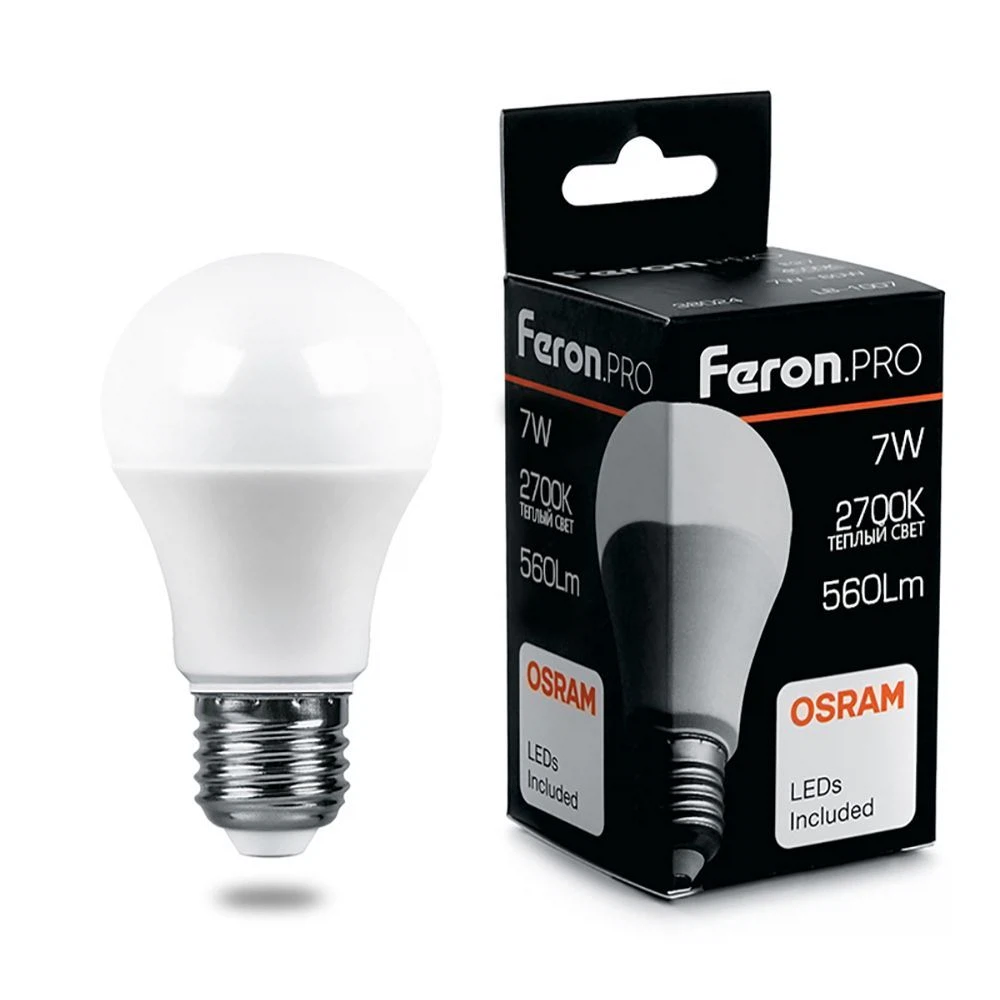 Изображение товара Лампа светодиодная Feron.PRO LB-1007 7Вт E27 теплый свет 2700К