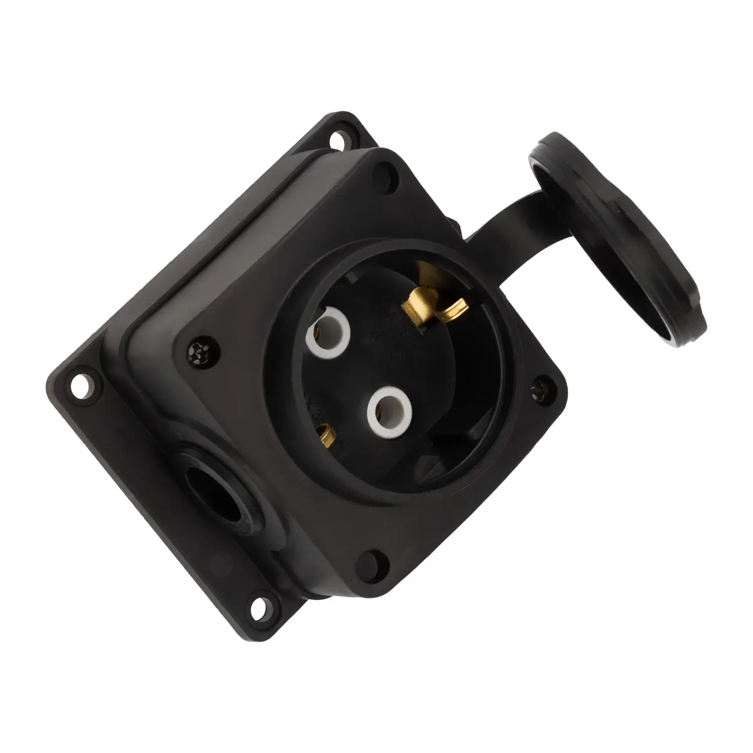 Изображение товара Влагозащищенная колодка REXANT COMPACT с защитной крышкой 1 гнездо IP54