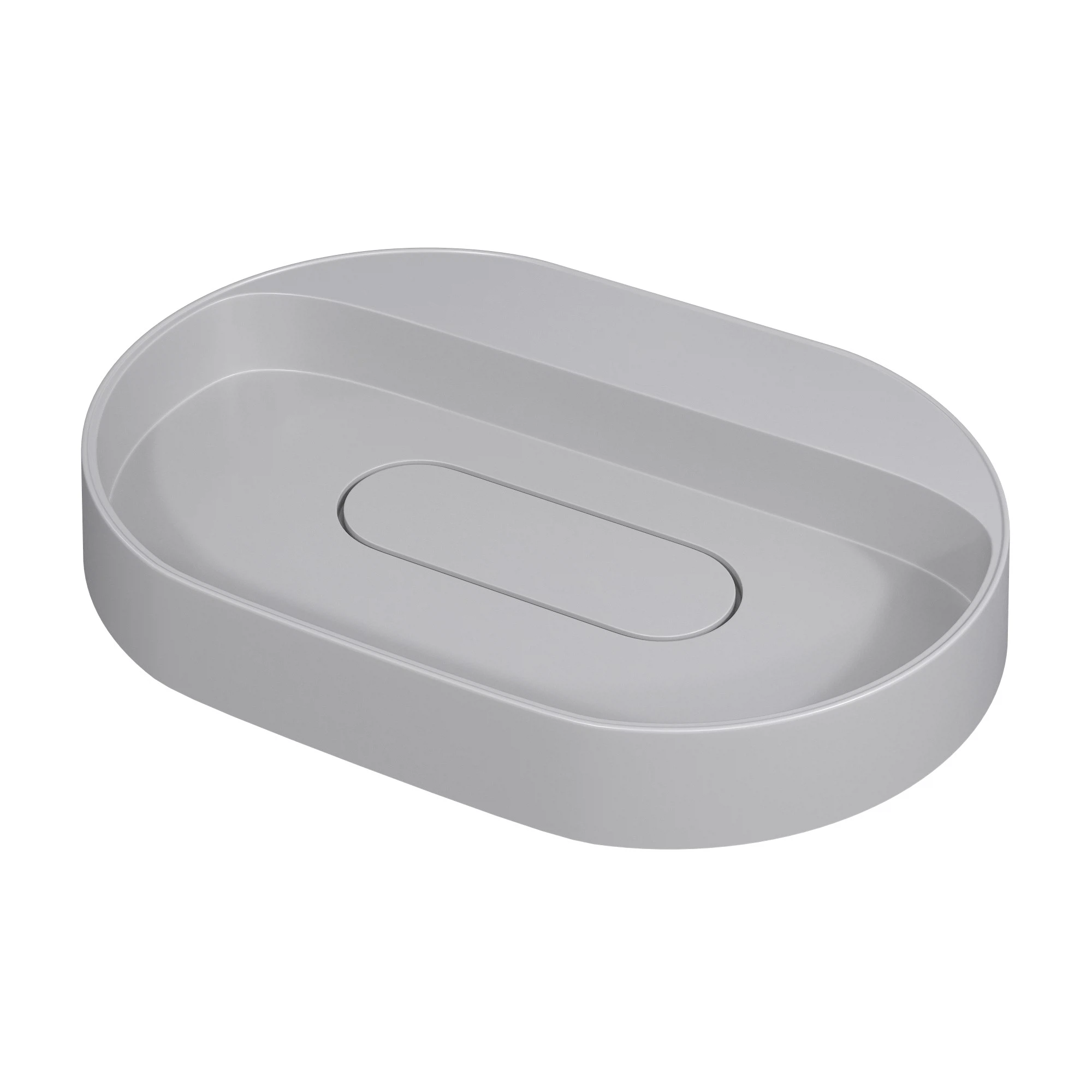 Изображение товара Раковина для ванной Uperwood Tanos Quartz 55 см, овальная, без отверстия для смесителя, жасмин