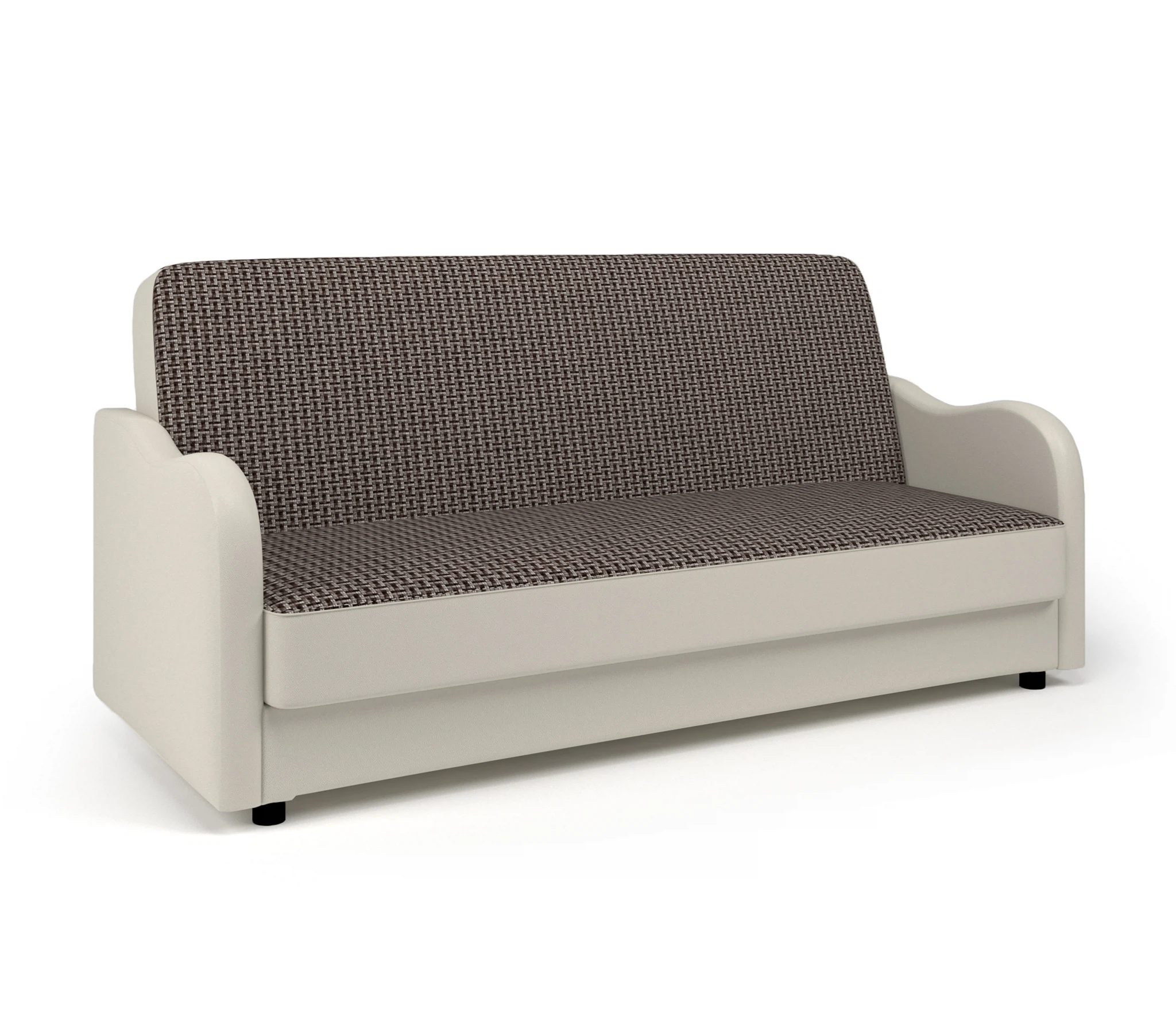 Изображение товара Диван-книжка Классика В 140 Корфу коричневый и экокожа беж