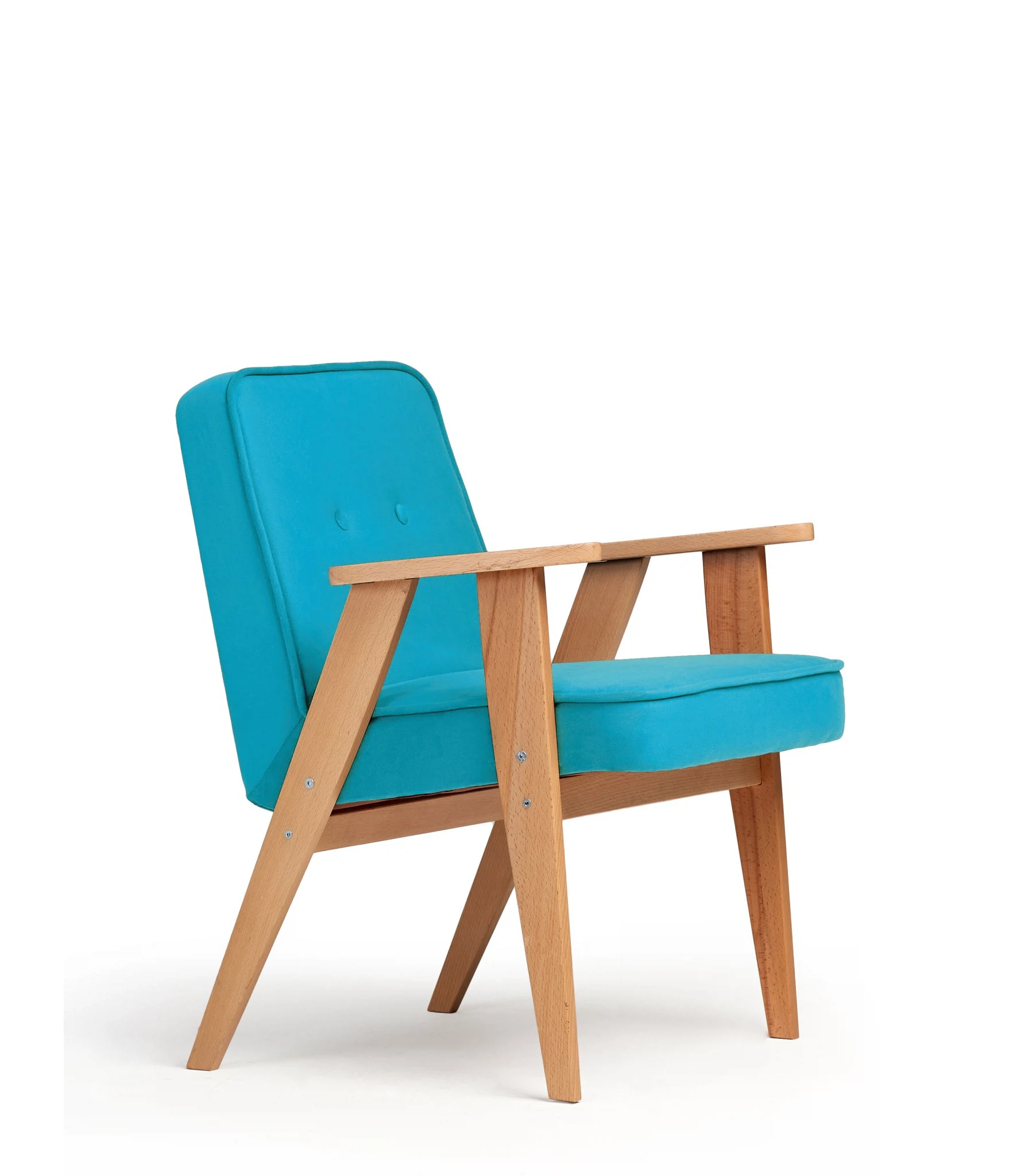 Изображение товара Кресло стул Несс мягкое, с подлокотниками, на деревянных ножках