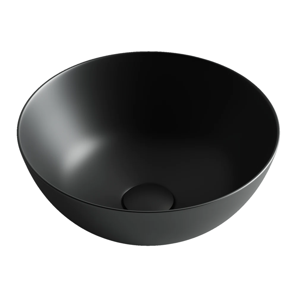 Изображение товара Умывальник накладной круглый Element черный матовый 358 мм