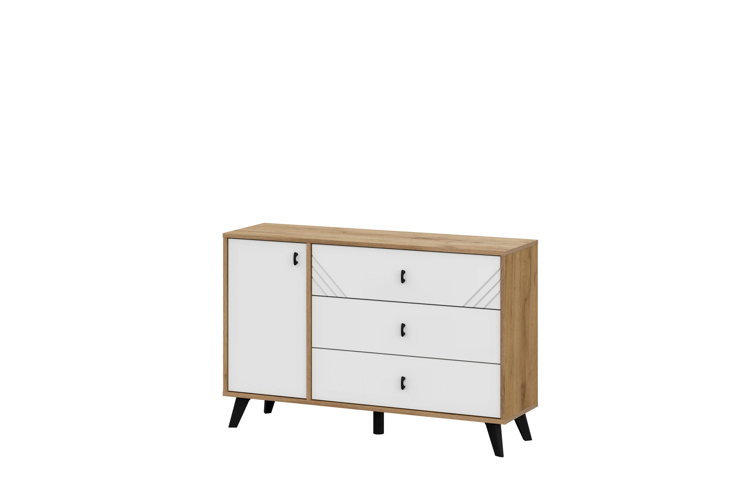 Изображение товара Комод 114 * 73.2 см. ЛДСП белый ящ. 3