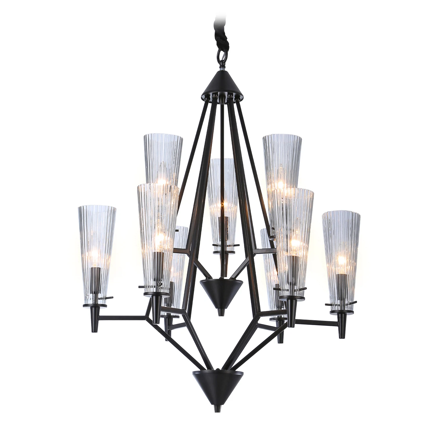 Изображение товара Люстра подвесная AMBRELLA LIGHT 9 ламп, 40Вт, IP20 Черный TR3238