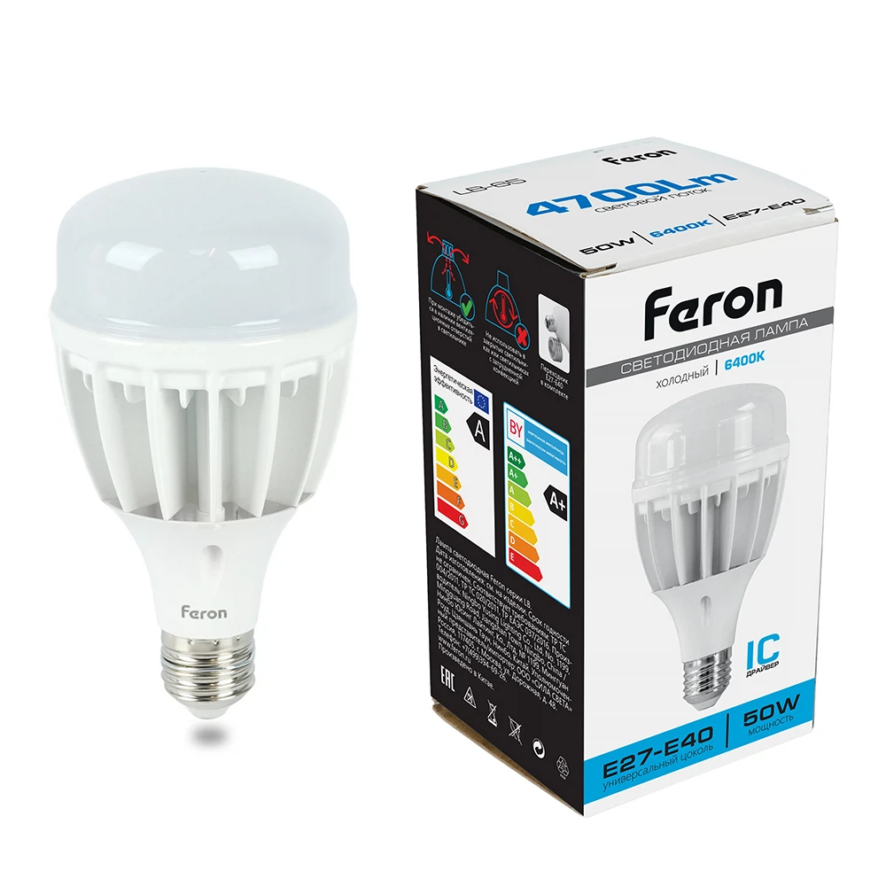 Изображение товара Лампа светодиодная Feron LB-65 E27-E40 50W 175-265V 6400K