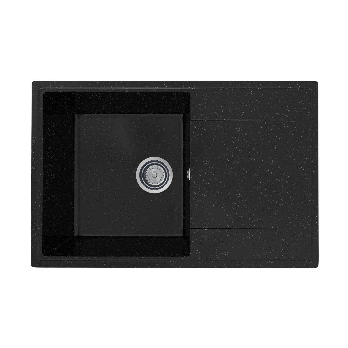 Изображение товара Кухонная мойка Practik PR-M-735-004 (без сифона), черный оникс, искусственный камень