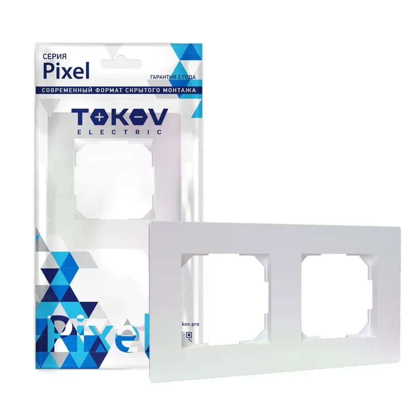 Изображение товара Рамка 2-м Pixel универс. перламутр. TOKOV ELECTRIC TKE-PX-RM2-C04
