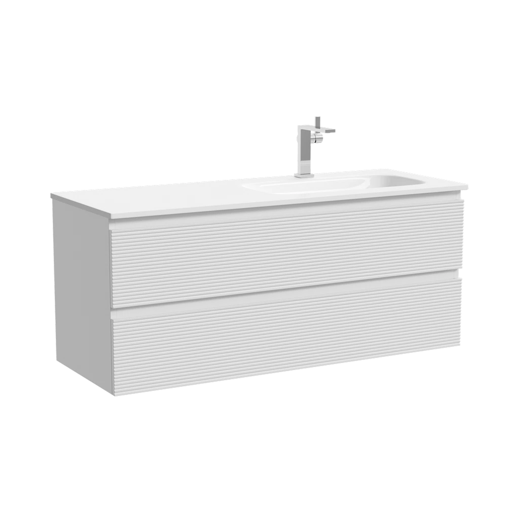 Изображение товара Тумба подвесная SANCOS Folk  правая 1195х445х500, c двумя ящиками оснащенными доводчиками, Bianco, арт.FL120RW