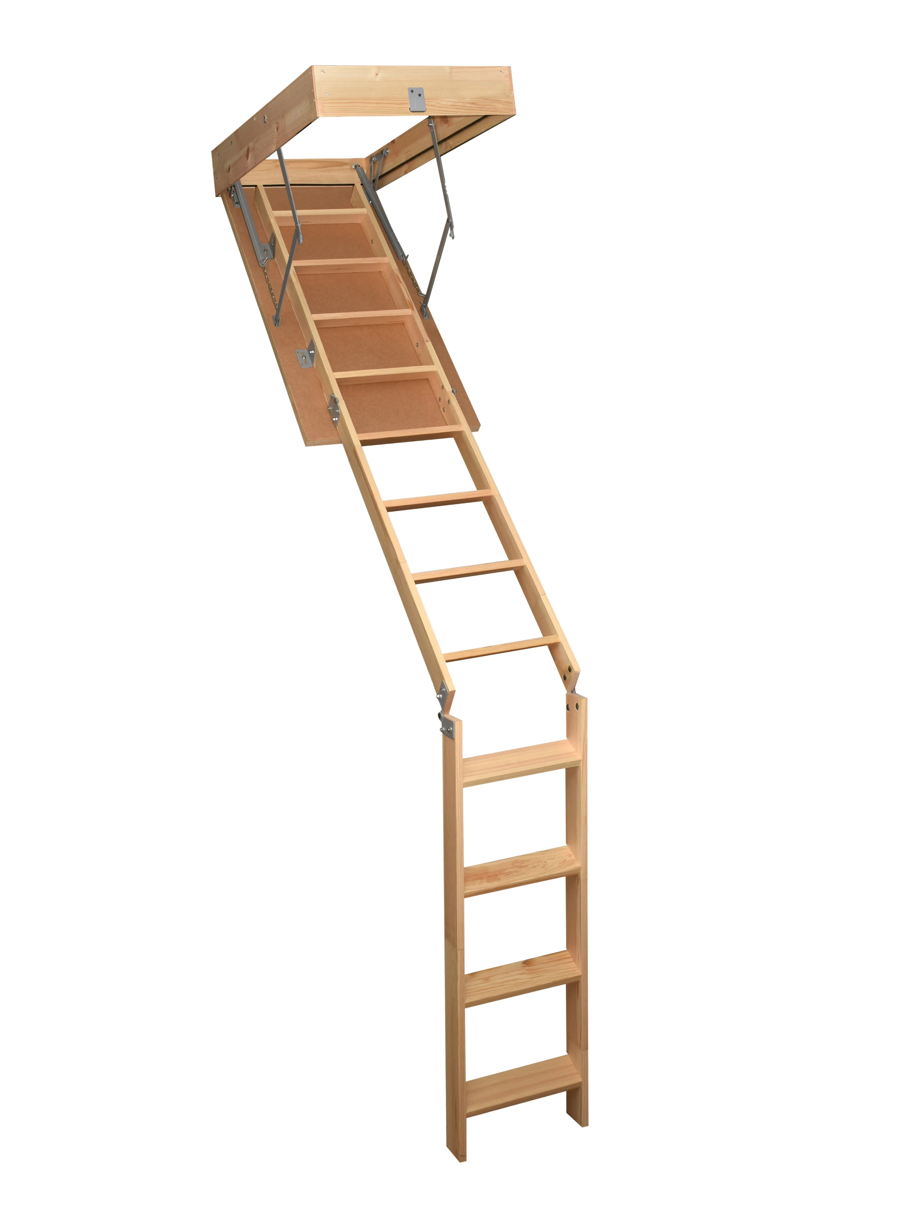 Изображение товара Деревянная чердачная лестница ЧЛ-25 600х1200 из сосны для ограниченного пространства